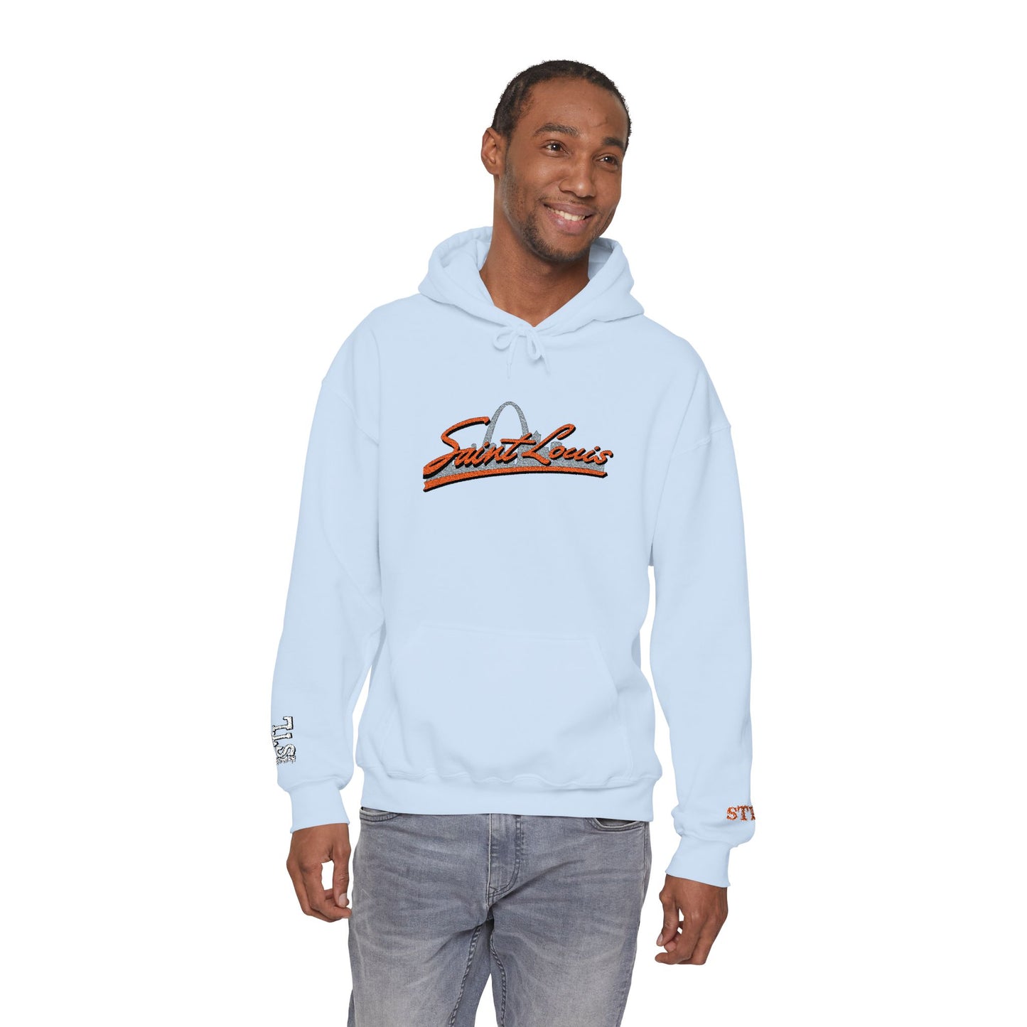 Saint Louis Embroidered Hoodie — Classic City Logo Sweatshirt
