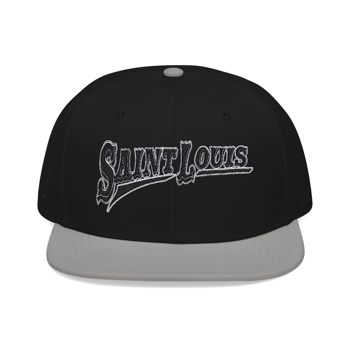 Saint Louis Flat Bill Snapback Cap with Skyline sides Printify