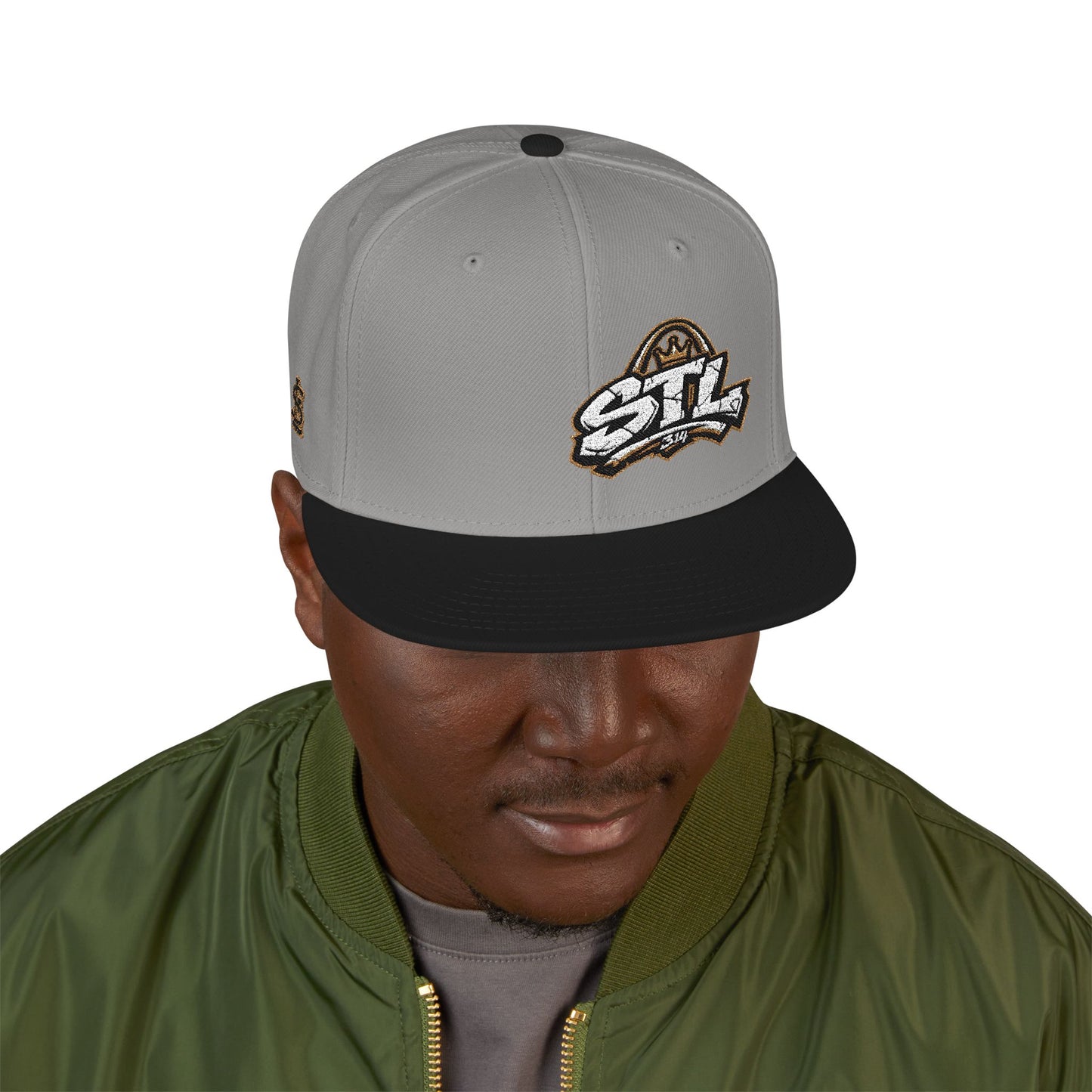 STL Embroidered Snapback Hat — St. Louis Retro Logo Cap
