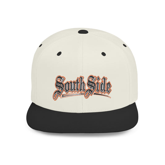 South Side Flat Bill Snapback Dark orange Printify
