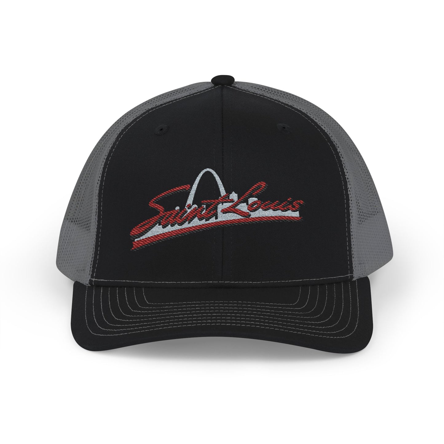 Embroidered Snapback Trucker Cap - Saint Louis Logo Printify