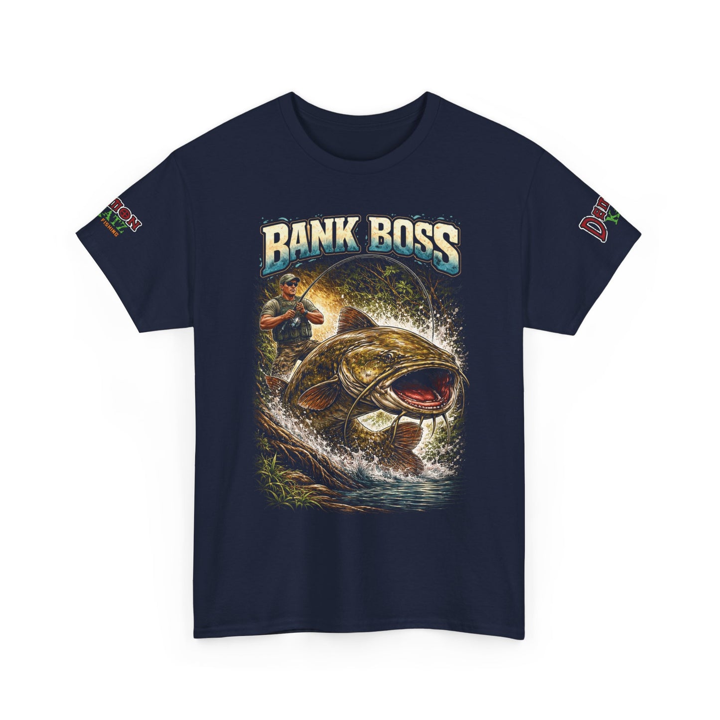 Bank Boss Fishing T‑Shirt — "Bank Boss" Graphic Tee for Anglers