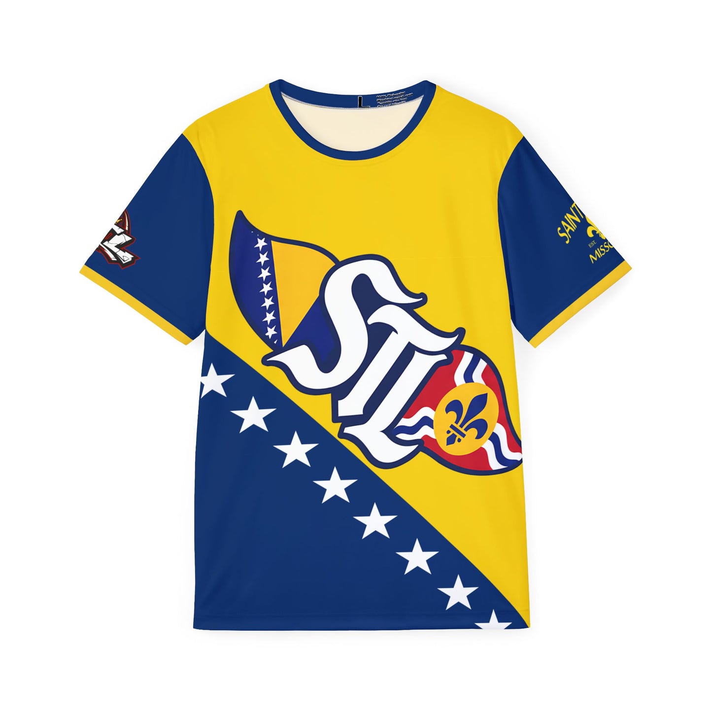 Bosnia Flag Sports Jersey — STL Fleur-de-Lis All-Over Print