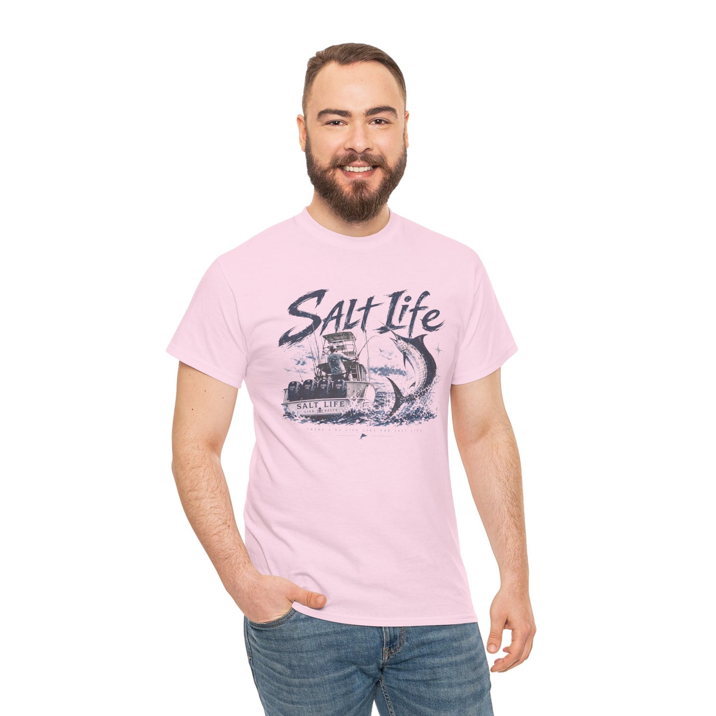 Salt Life Fishing Boat Graphic Tee – Coastal Ocean Lover T‑Shirt