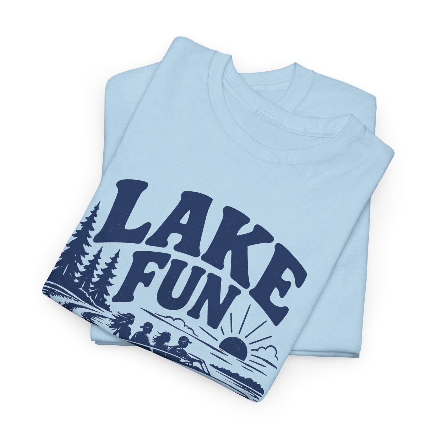 Lake Fun Boat T-Shirt — Vintage Lakeside Summer Tee