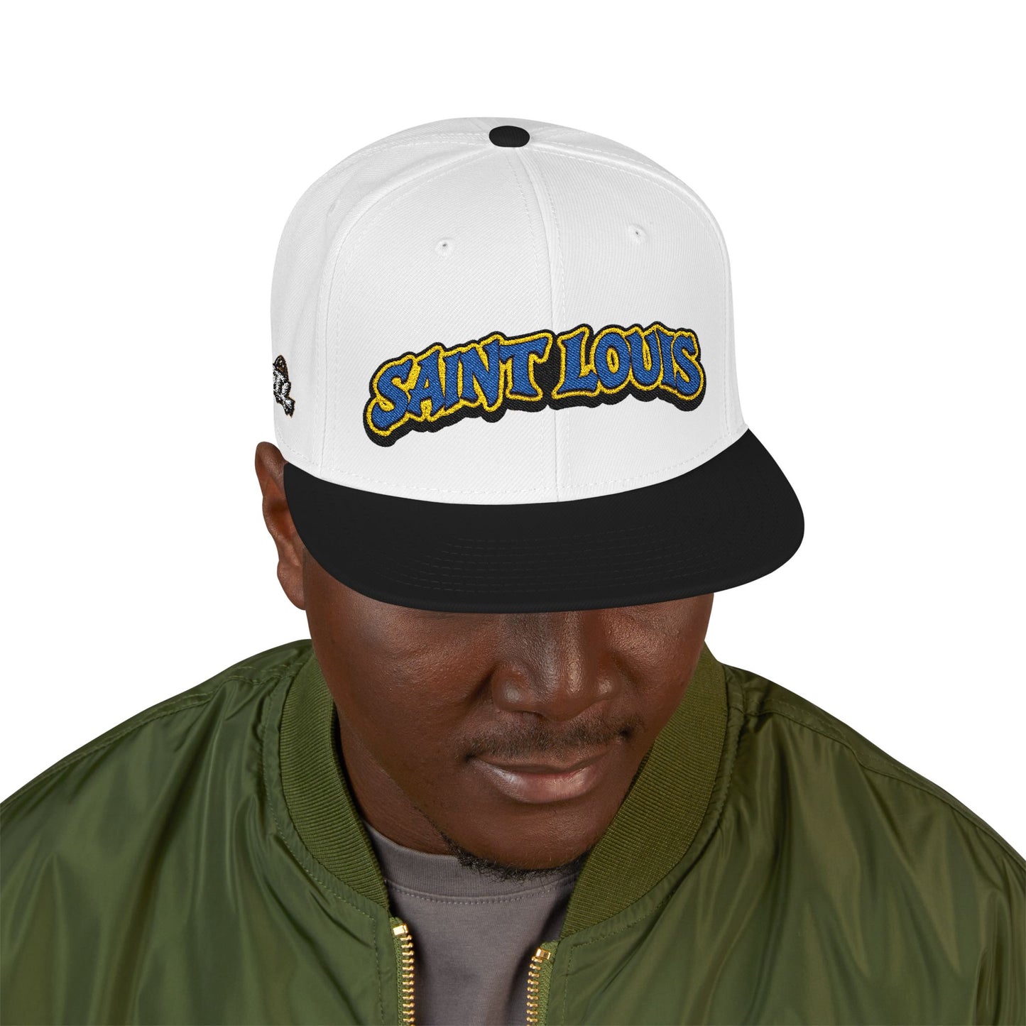 St. Louis Embroidered Snapback Hat — Retro Script Logo Cap