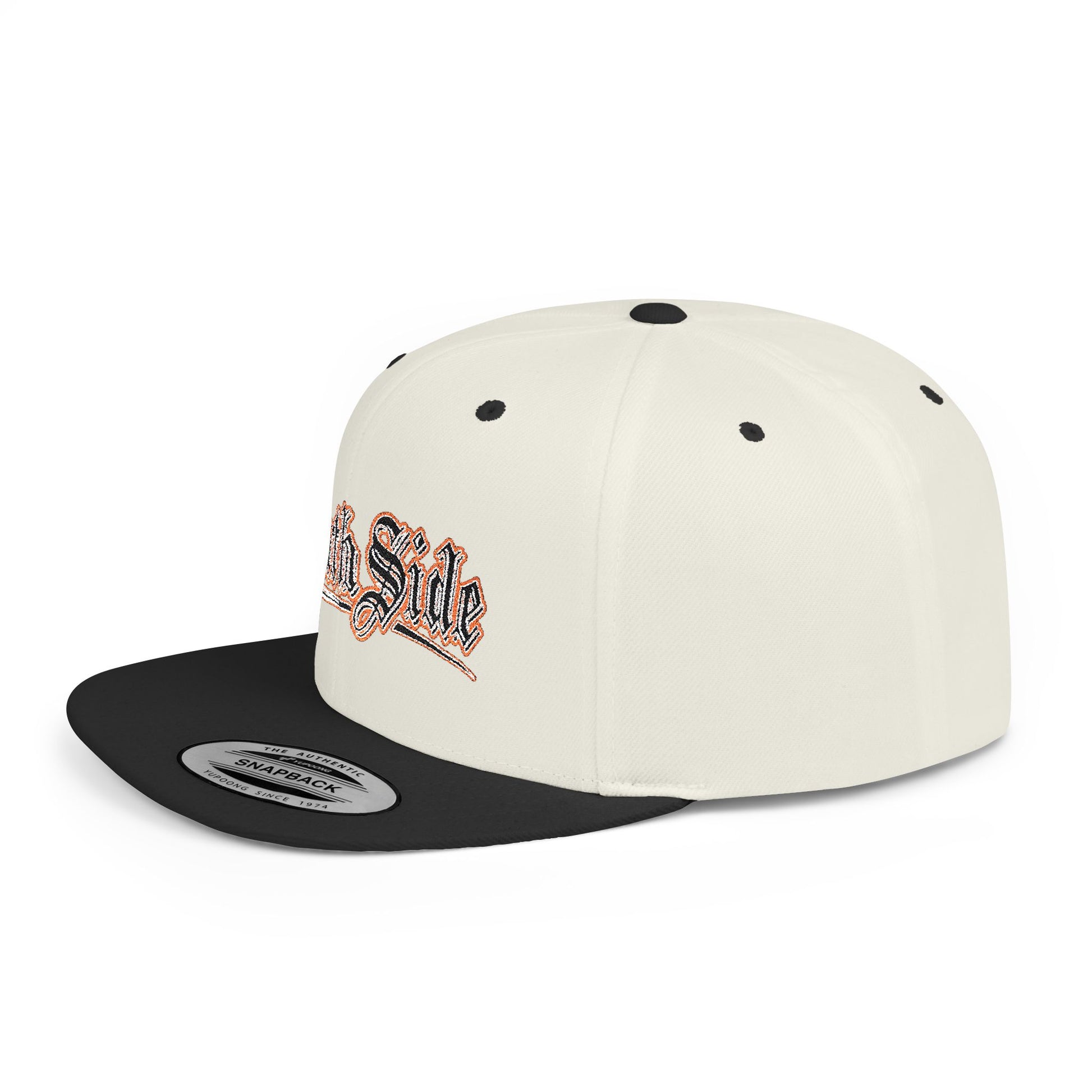 South Side Flat Bill Snapback Dark orange Printify