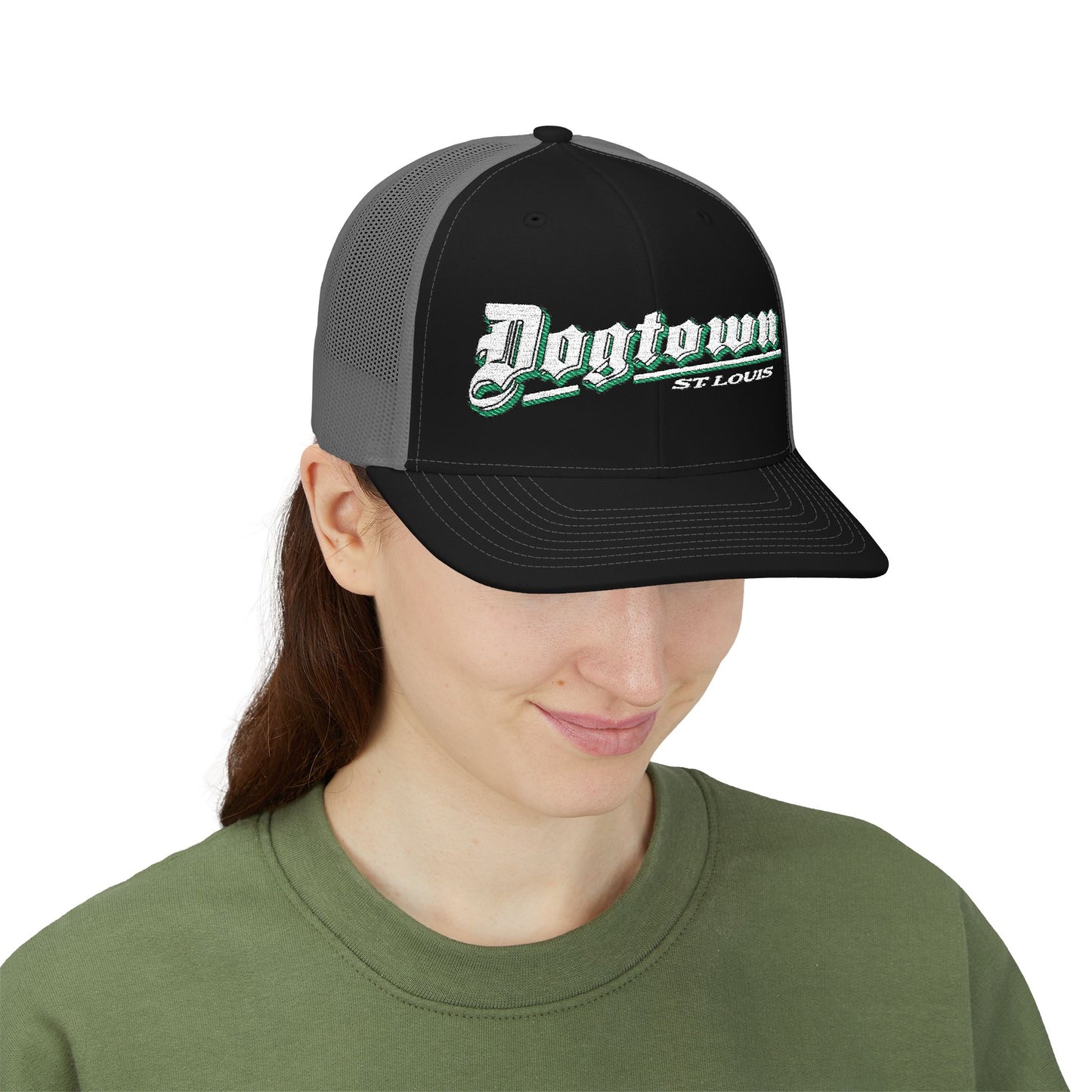Dogtown Old school lettering Snapback Trucker Cap (Embroidery) Printify
