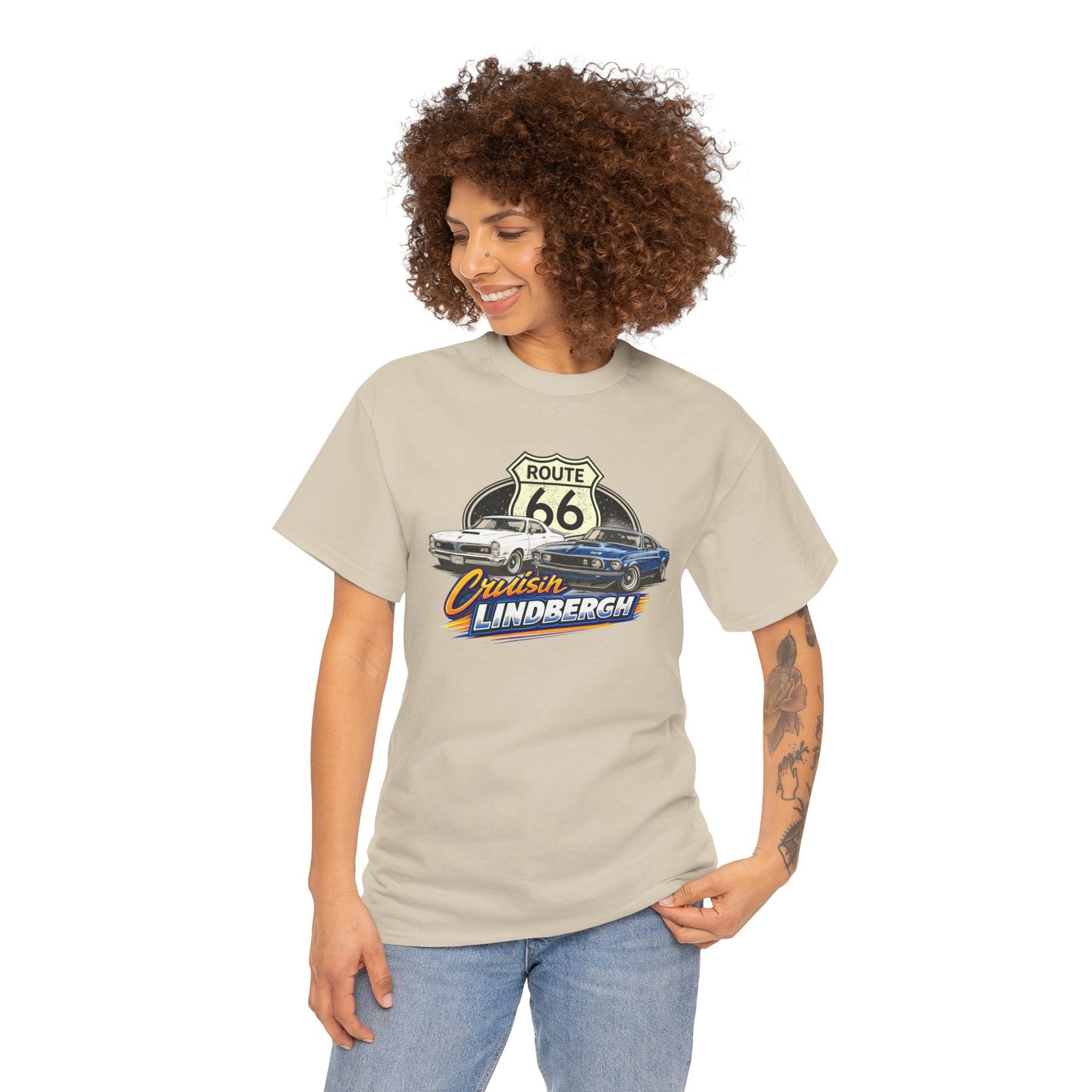 Route 66 Cruiser Tee — Classic Car "Cruising Lindbergh" T-Shirt