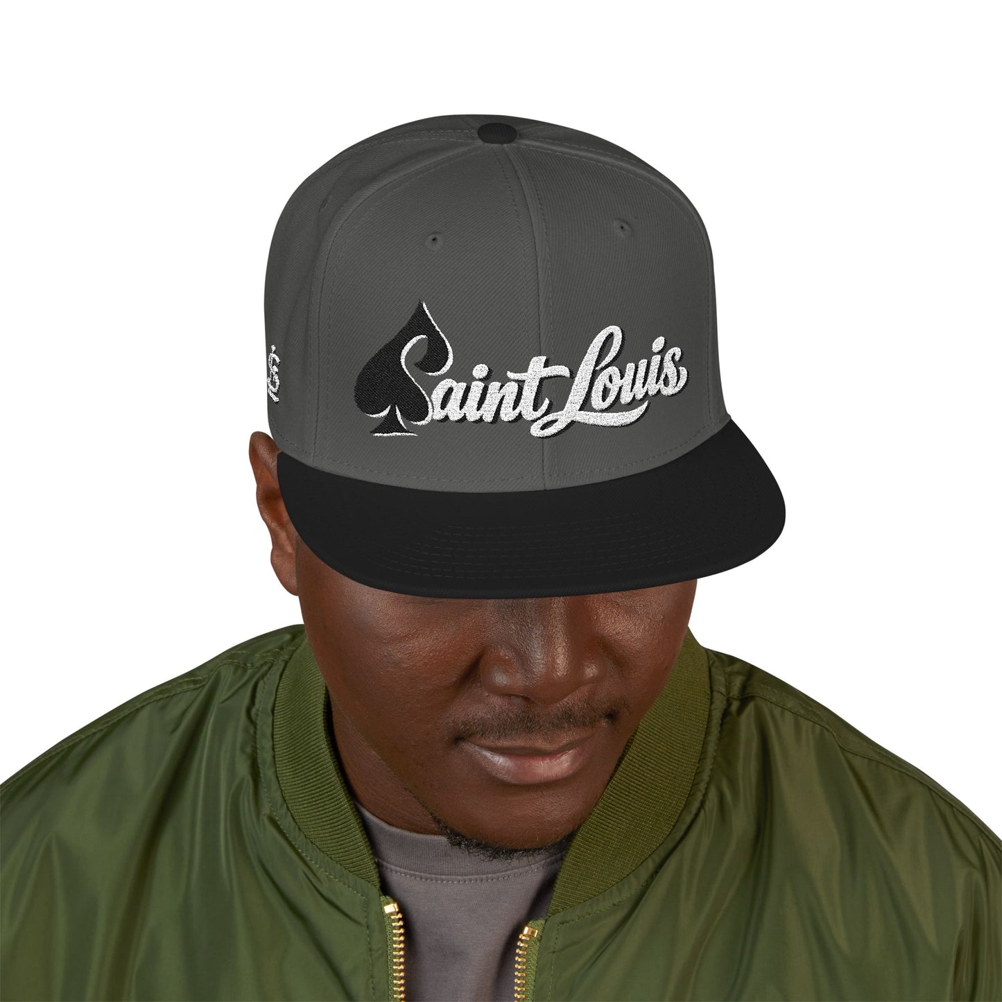 Embroidered 'Saint Louis' Snapback Hat