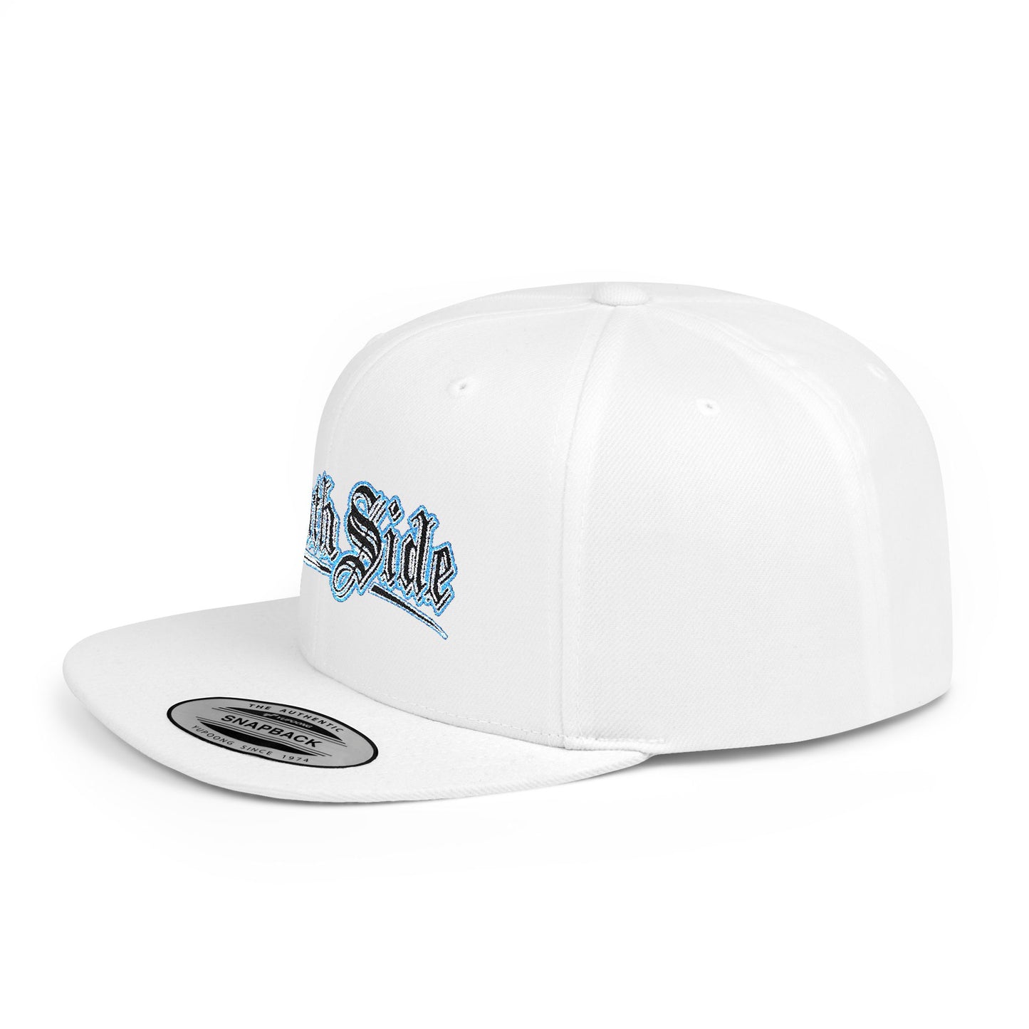 South Side Flat Bill Snapback blue outline