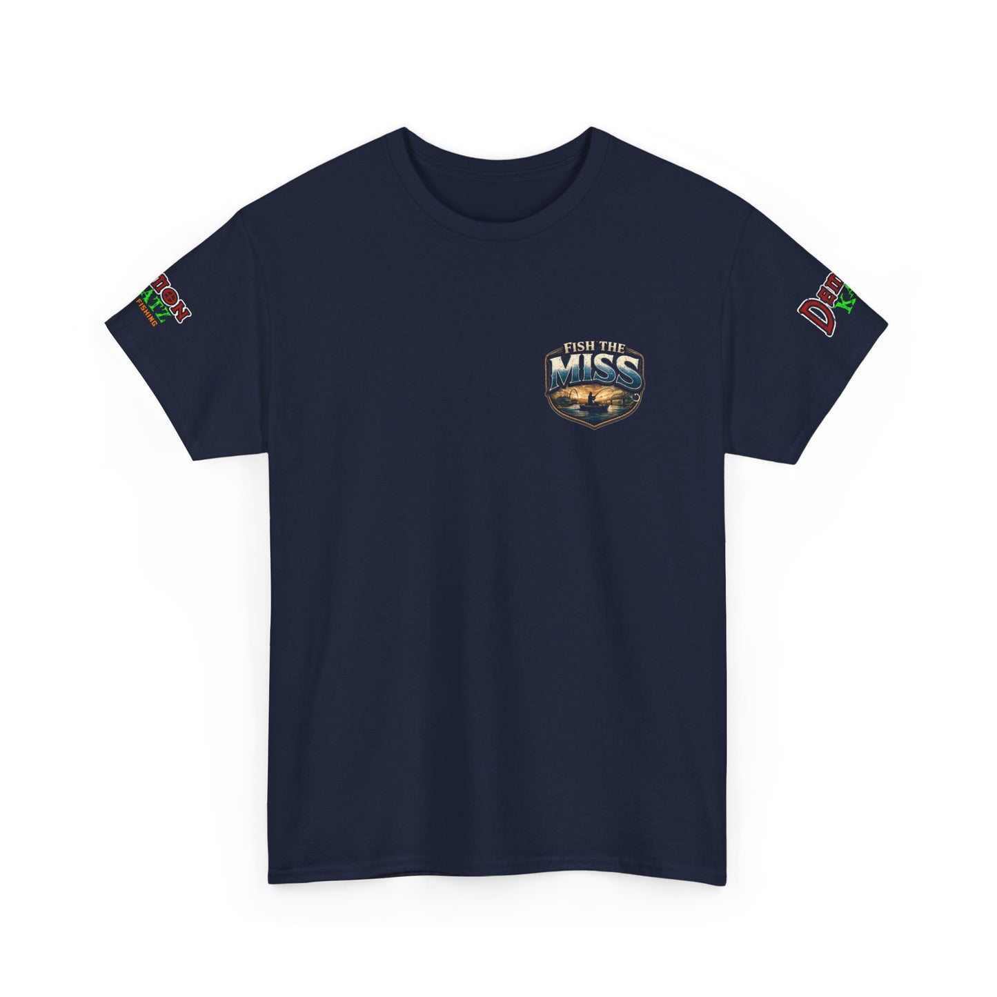 Fishing T‑Shirt - "Fish the Miss" Bass Fishing Graphic Tee (Front & Back Print)