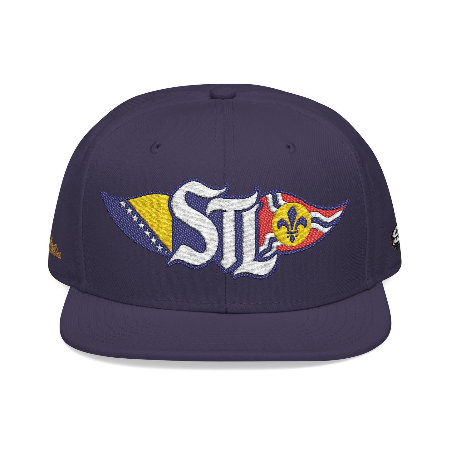 Embroidered Snapback Hat — Saint Louis-Bosnia flag Logo