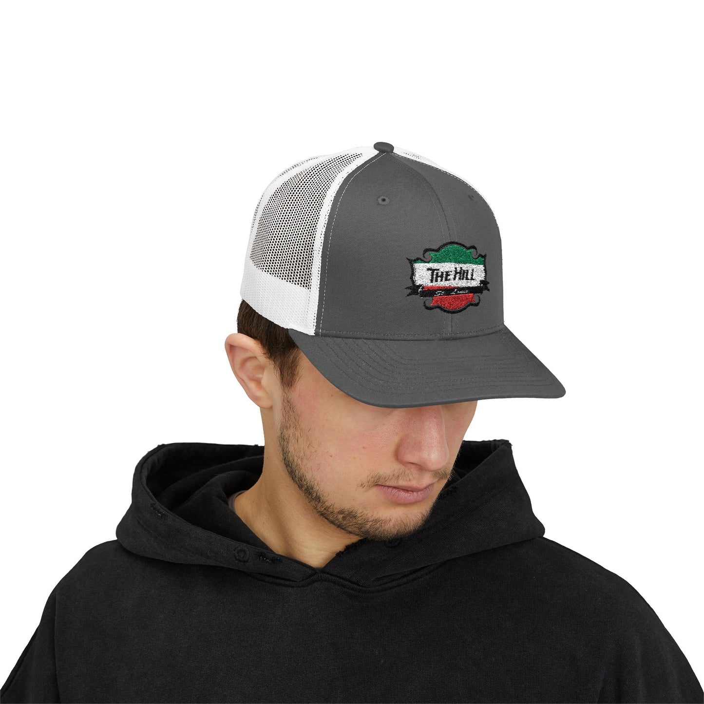 Trucker Cap The Hill St Louis Italian Fare Neighborhood Snapback Hat Printify