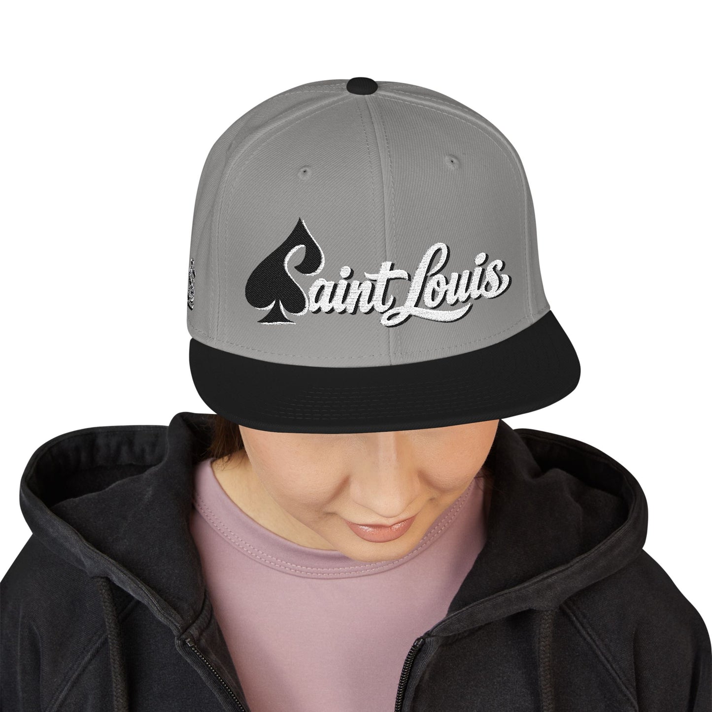 Embroidered 'Saint Louis' Snapback Hat