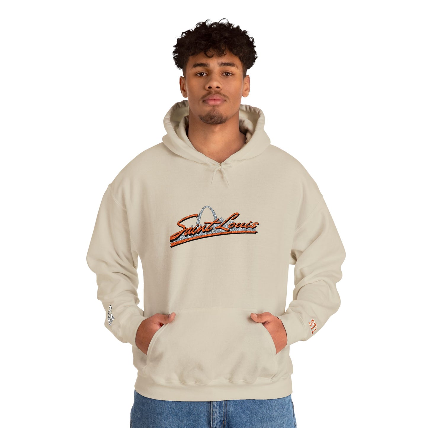 Saint Louis Embroidered Hoodie — Classic City Logo Sweatshirt