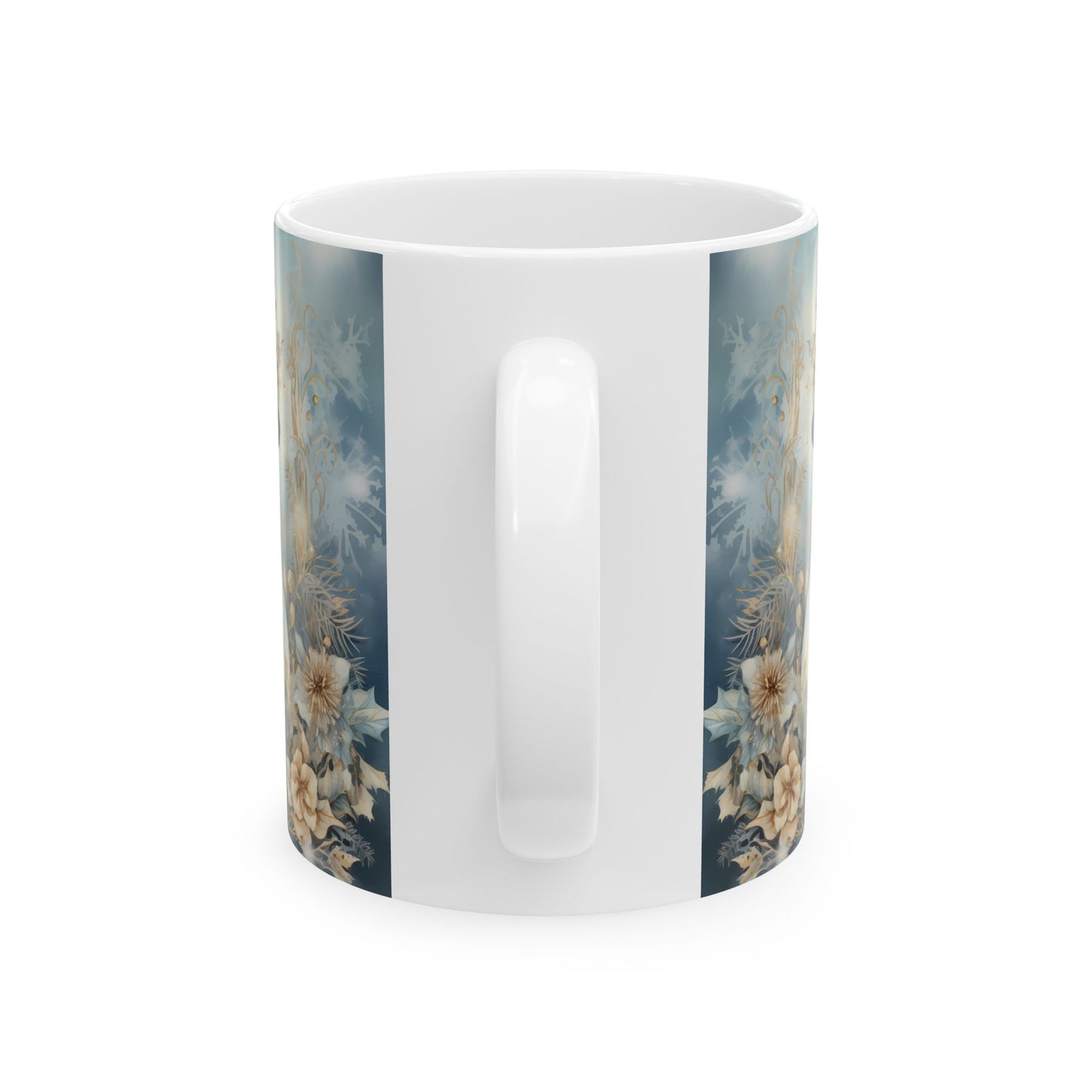 Winter Bloom Snowman Mug (11oz, 15oz)-Ceramic