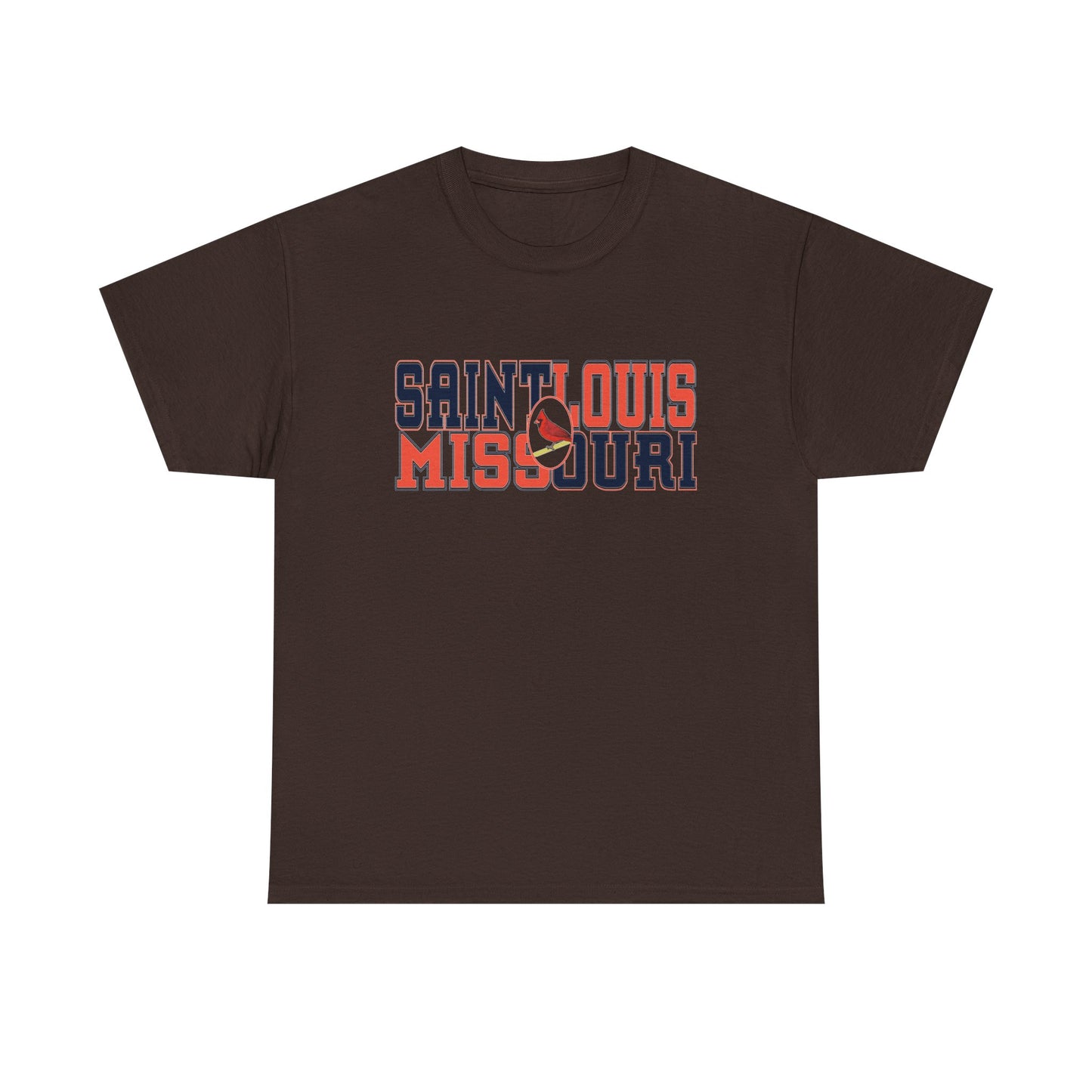 Saint Louis Tee in Red and Blue Lettering
