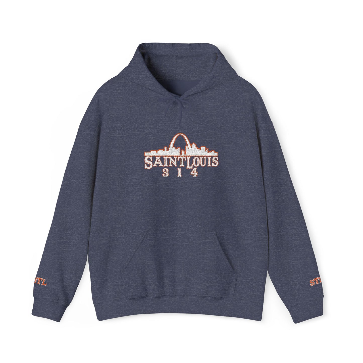 St. Louis Skyline Embroidered Hoodie Printify