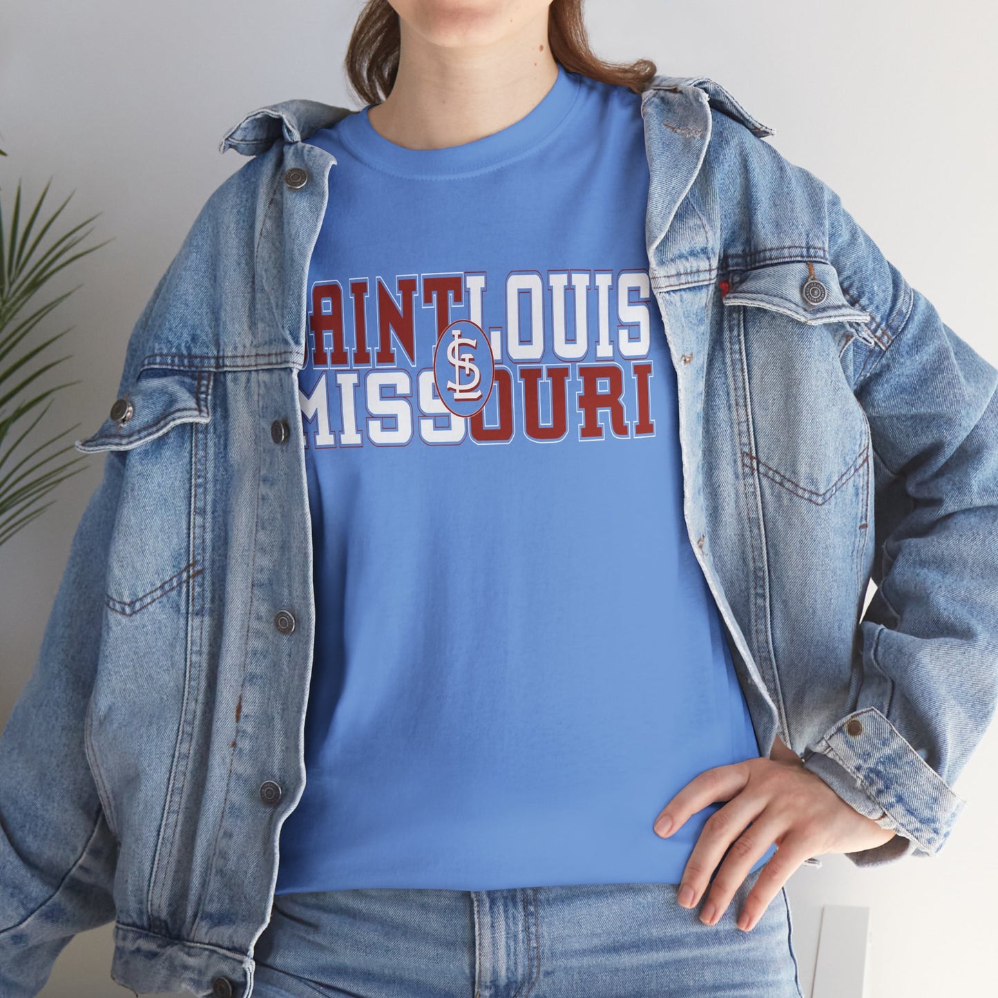 St Louis Missouri Unisex Tee in Red & White