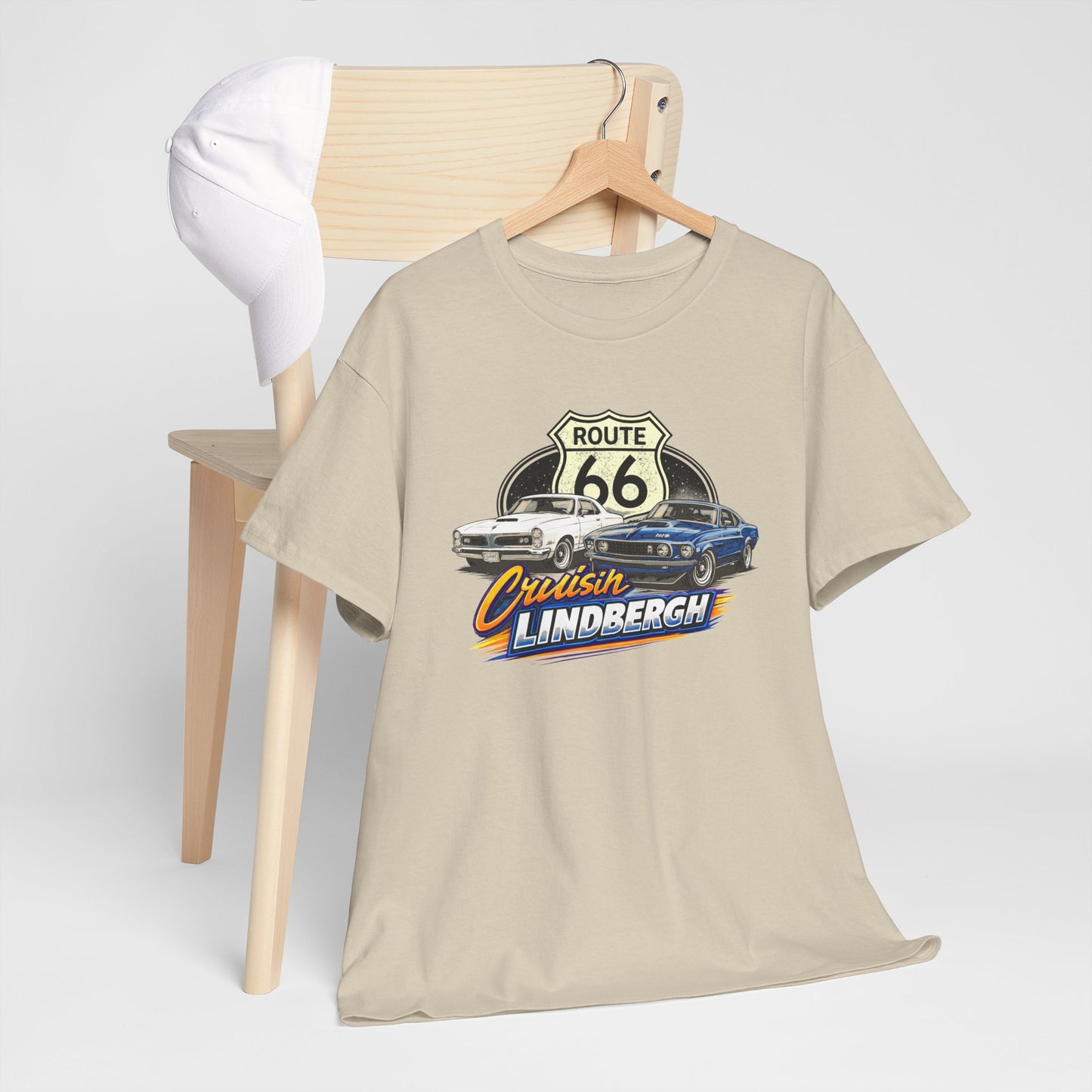 Route 66 Cruiser Tee — Classic Car "Cruising Lindbergh" T-Shirt