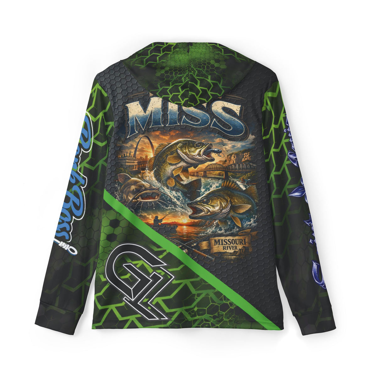 Demon Katz Fishing Hoodie — All-Over Print Men's Fishing Warmup Hoodie