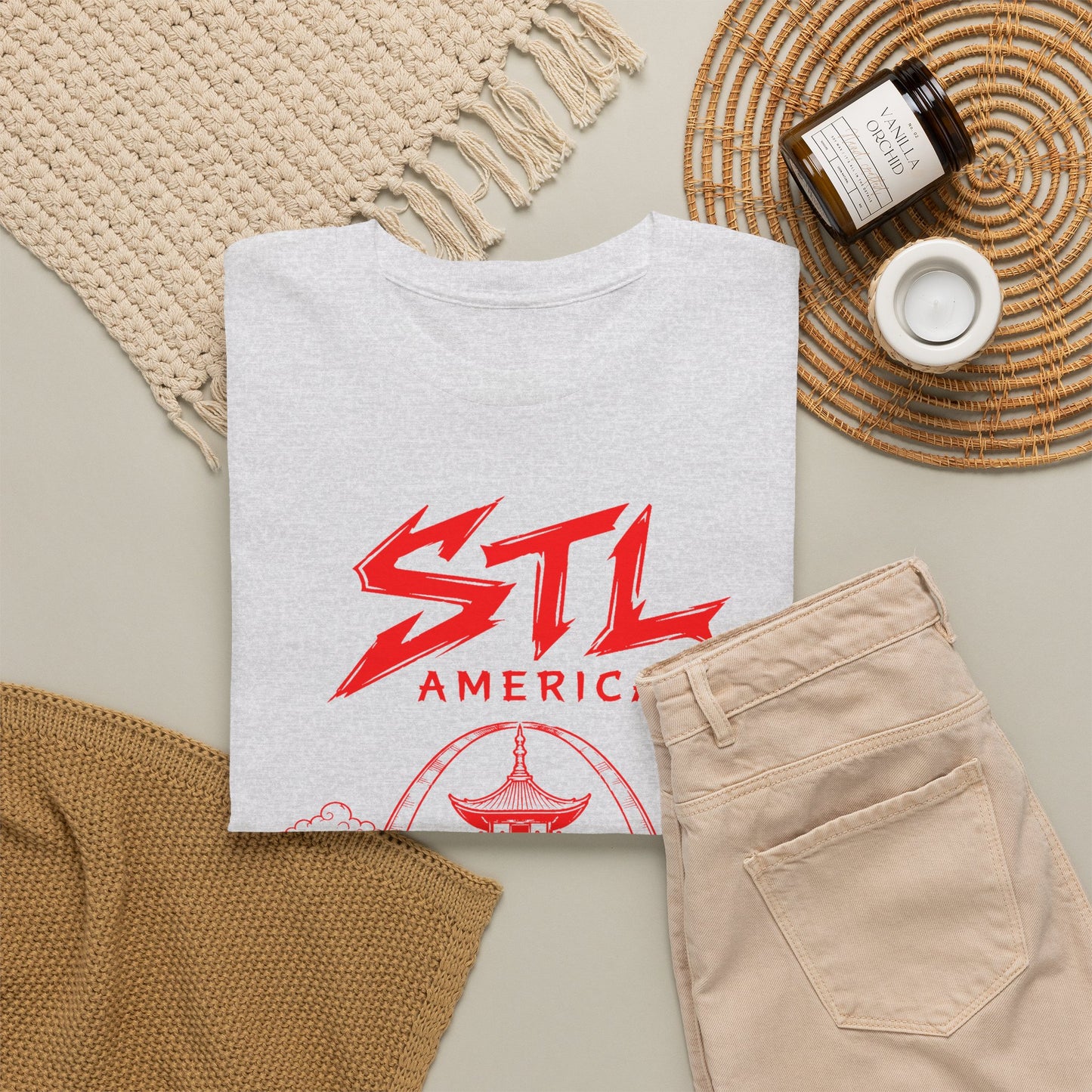 STL Americas Chinese Food T-Shirt — Retro Pagoda Graphic Tee