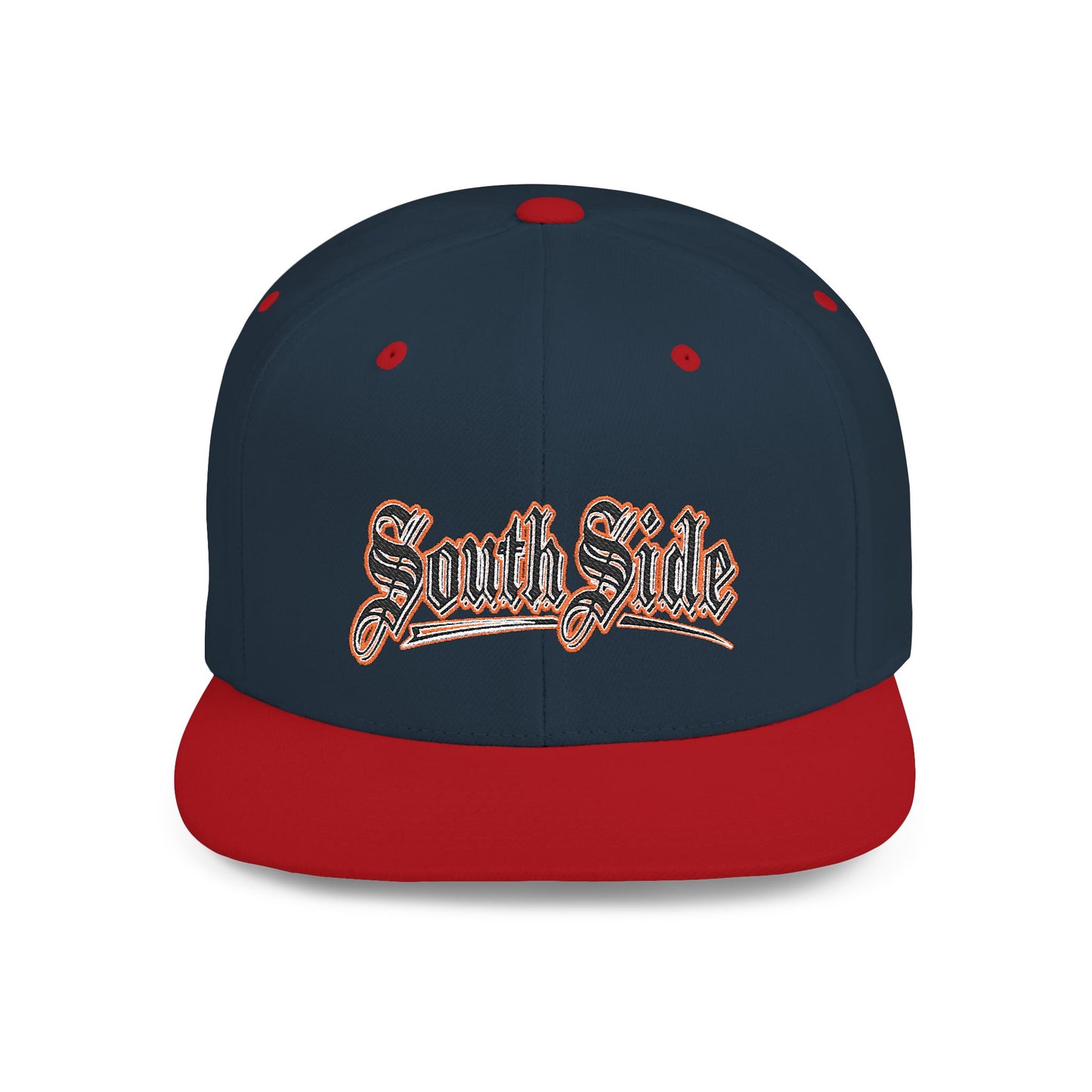 South Side Flat Bill Snapback Dark orange Printify