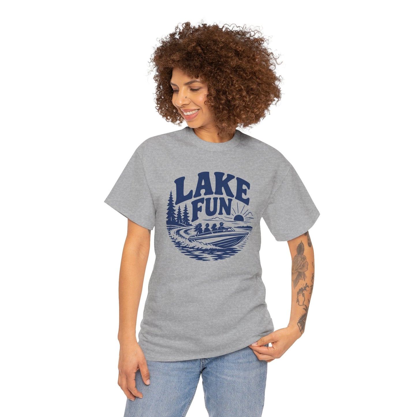 Lake Fun Boat T-Shirt — Vintage Lakeside Summer Tee