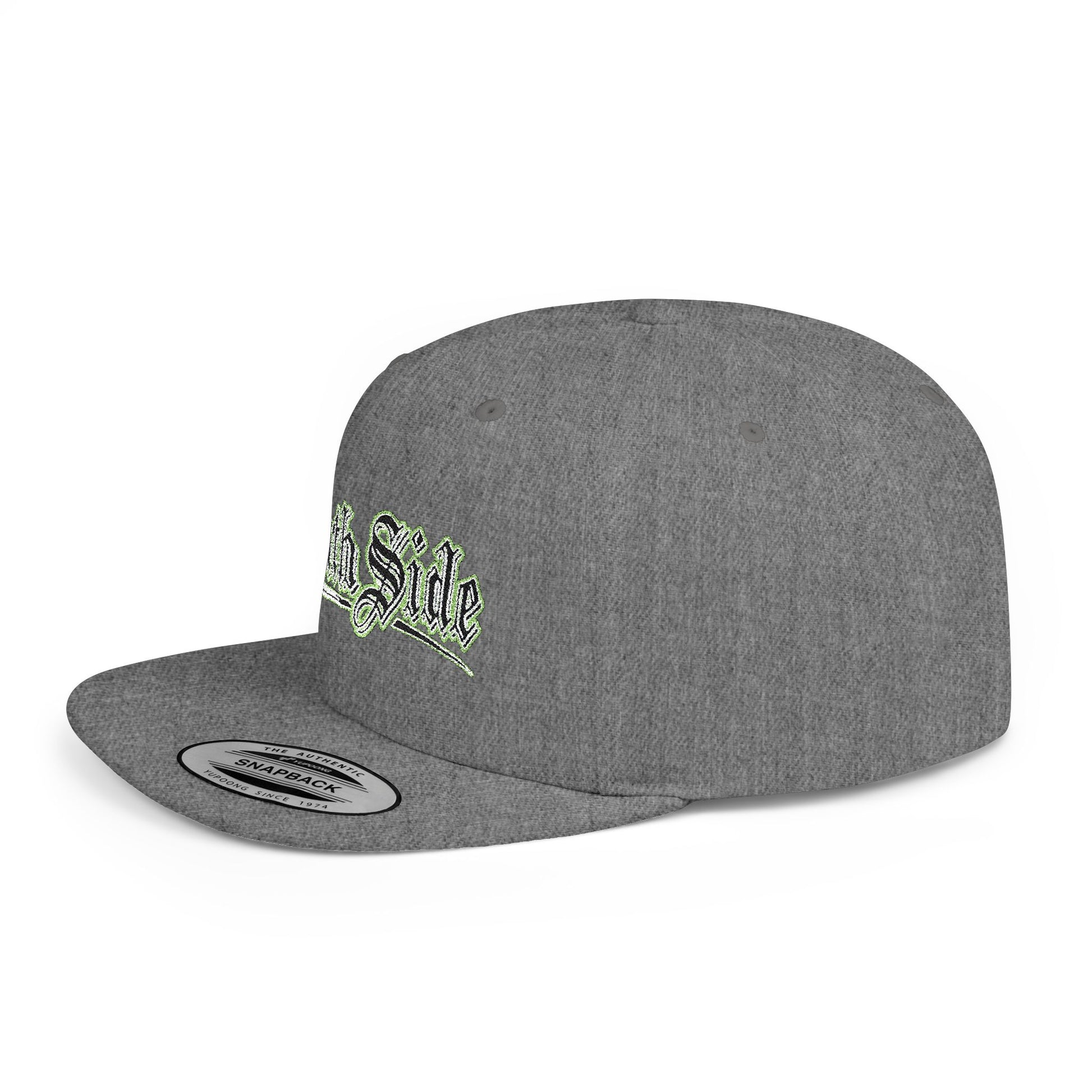South Side Flat Bill Snapback Green outline Printify