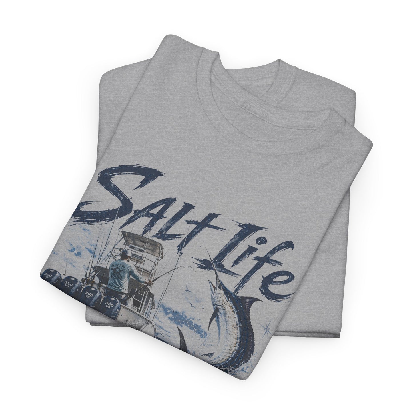 Salt Life Fishing Boat Graphic Tee – Coastal Ocean Lover T‑Shirt