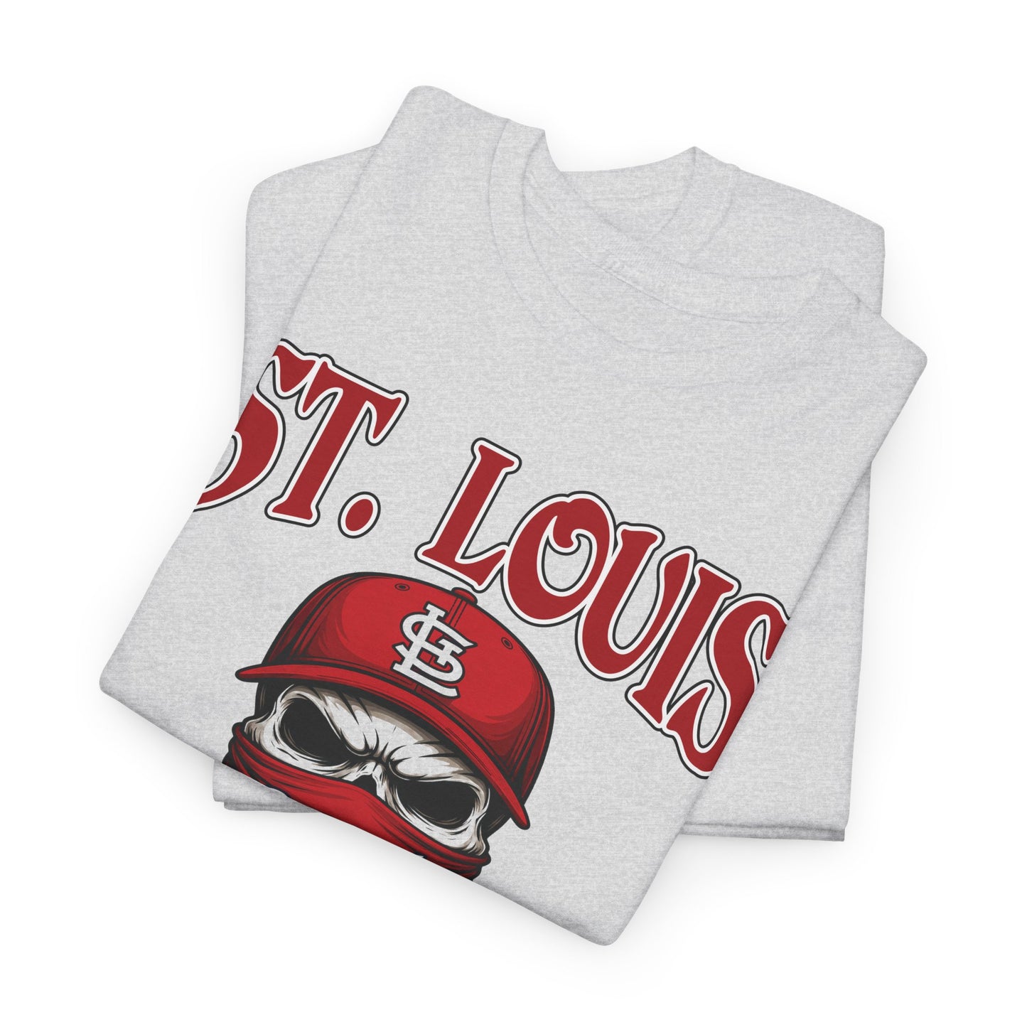 St. Louis Cardinals Masked Fan T-Shirt — STL Baseball Tee ⚠️ Contains AI-generated models