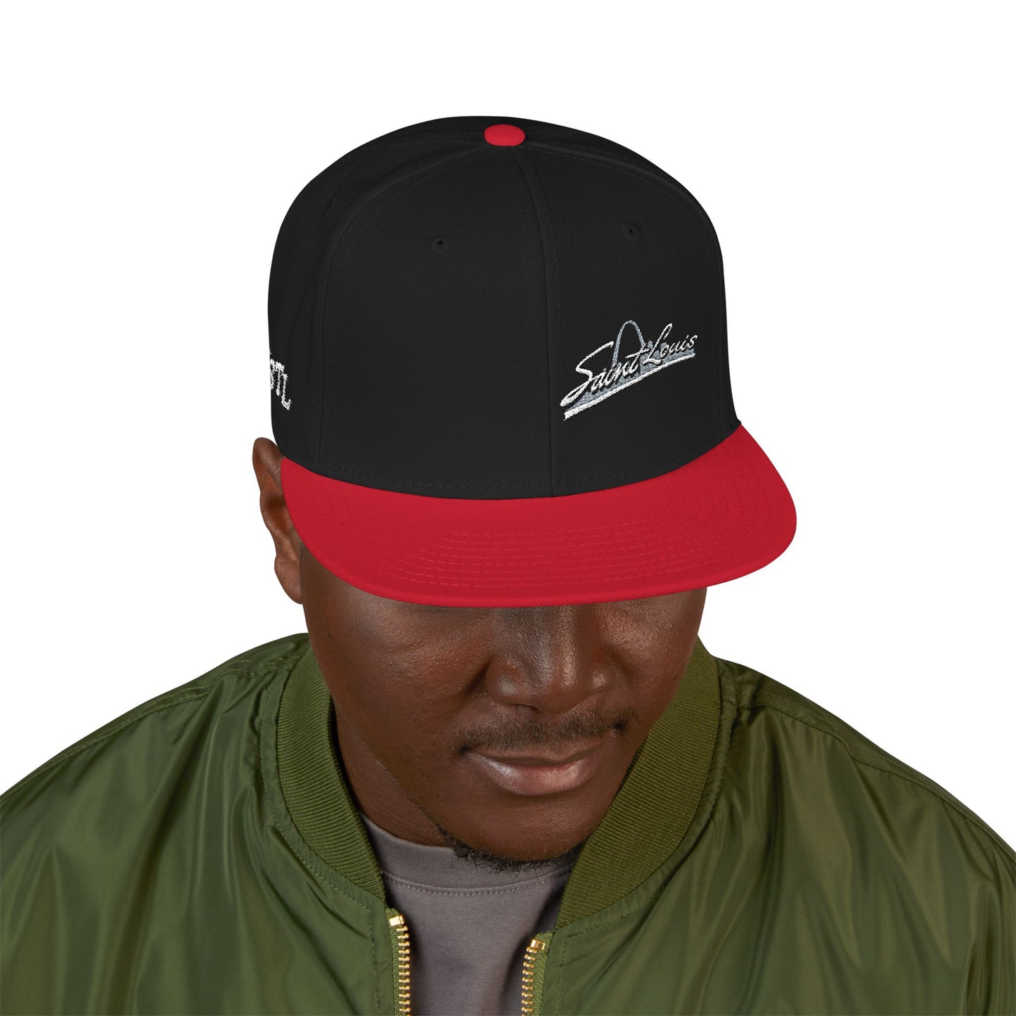 Snapback (Embroidery)-Offset Saint Louis Logo Printify