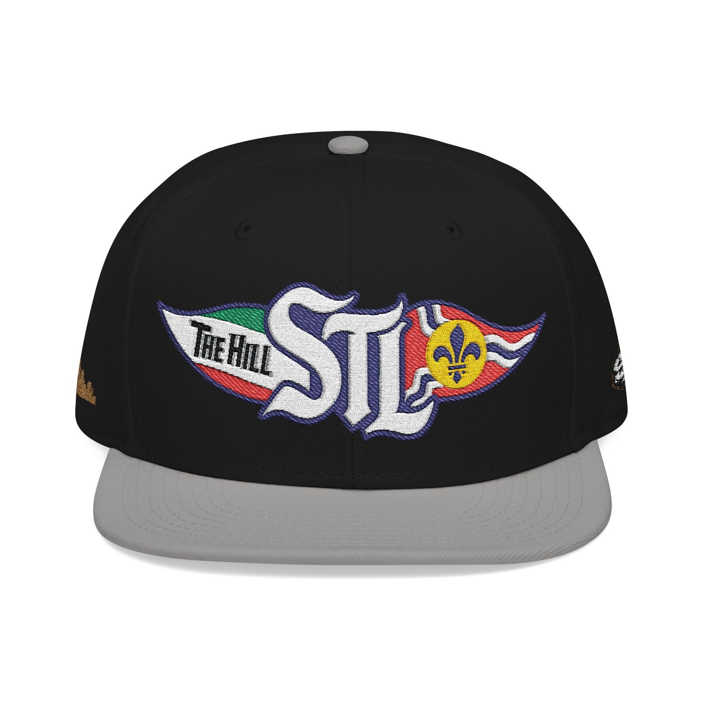 Embroidered Snapback Hat — STL Logo with The Hill Flag  and Saint Louis Flag