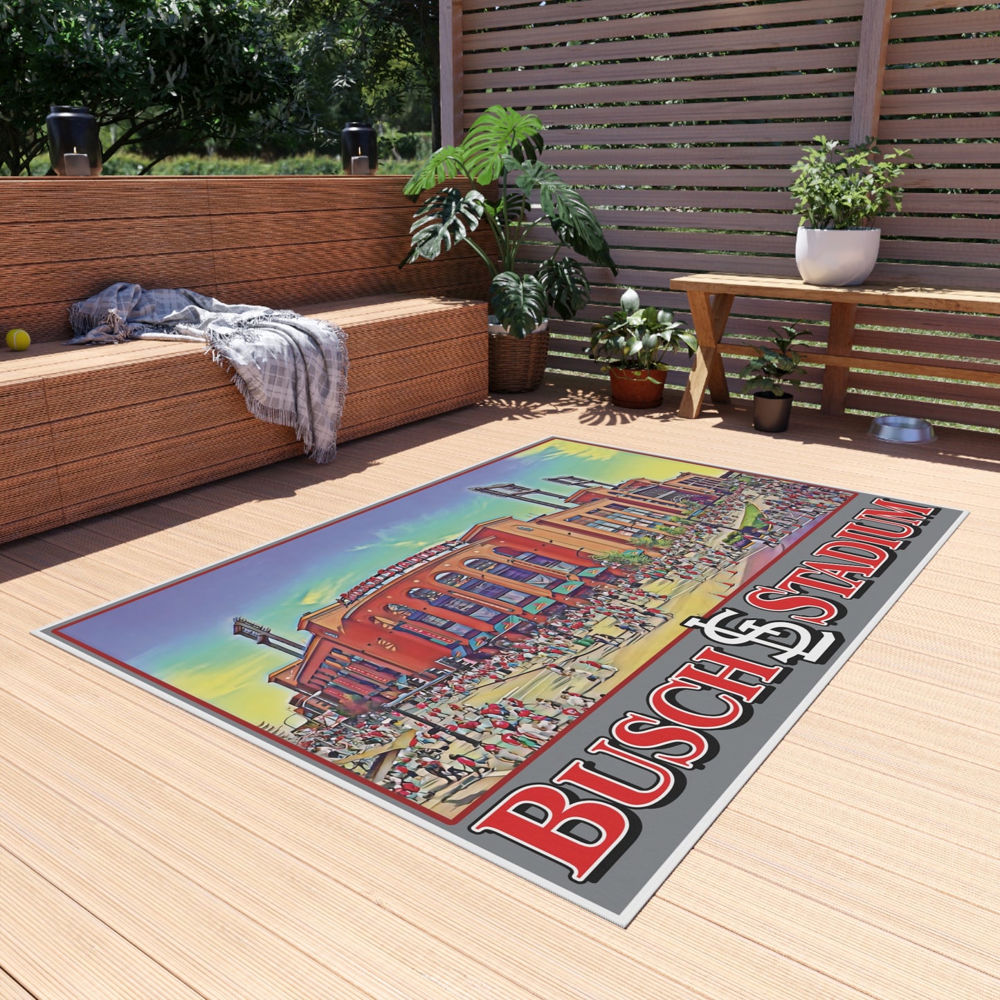 Busch Stadium Outdoor Rug