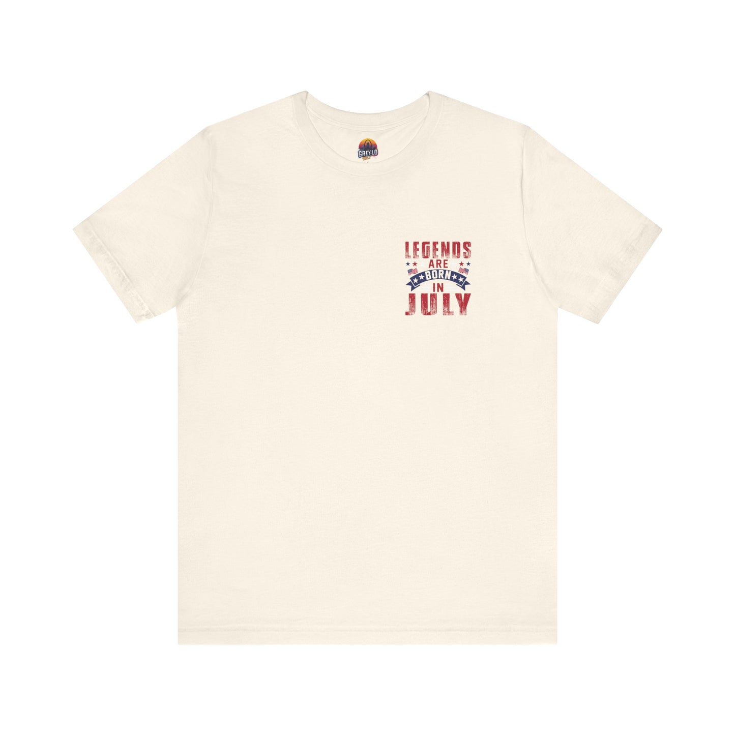Legends Are Born in July Unisex Jersey Short Sleeve Tee Printify