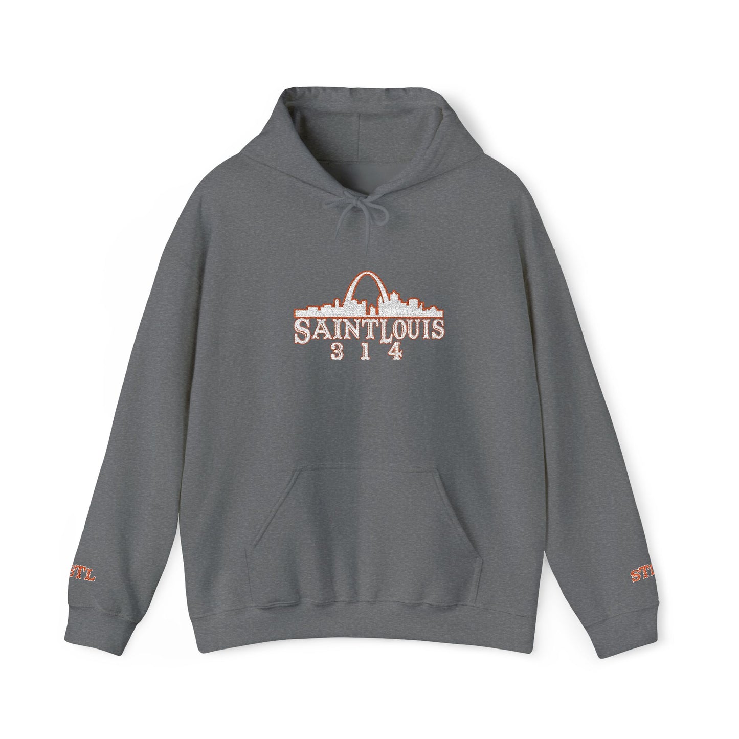 St. Louis Skyline Embroidered Hoodie Printify