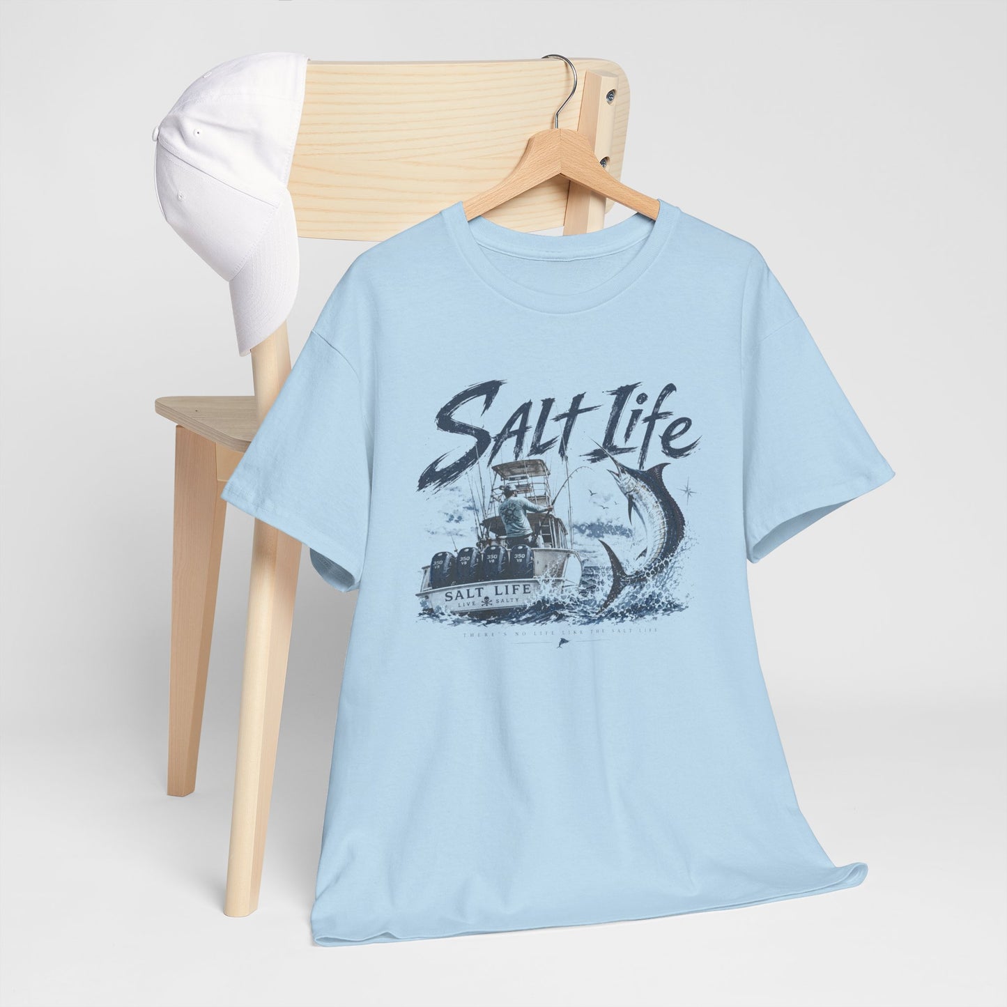 Salt Life Fishing Boat Graphic Tee – Coastal Ocean Lover T‑Shirt