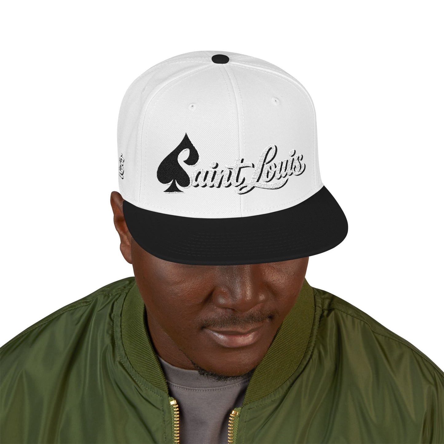 Embroidered 'Saint Louis' Snapback Hat