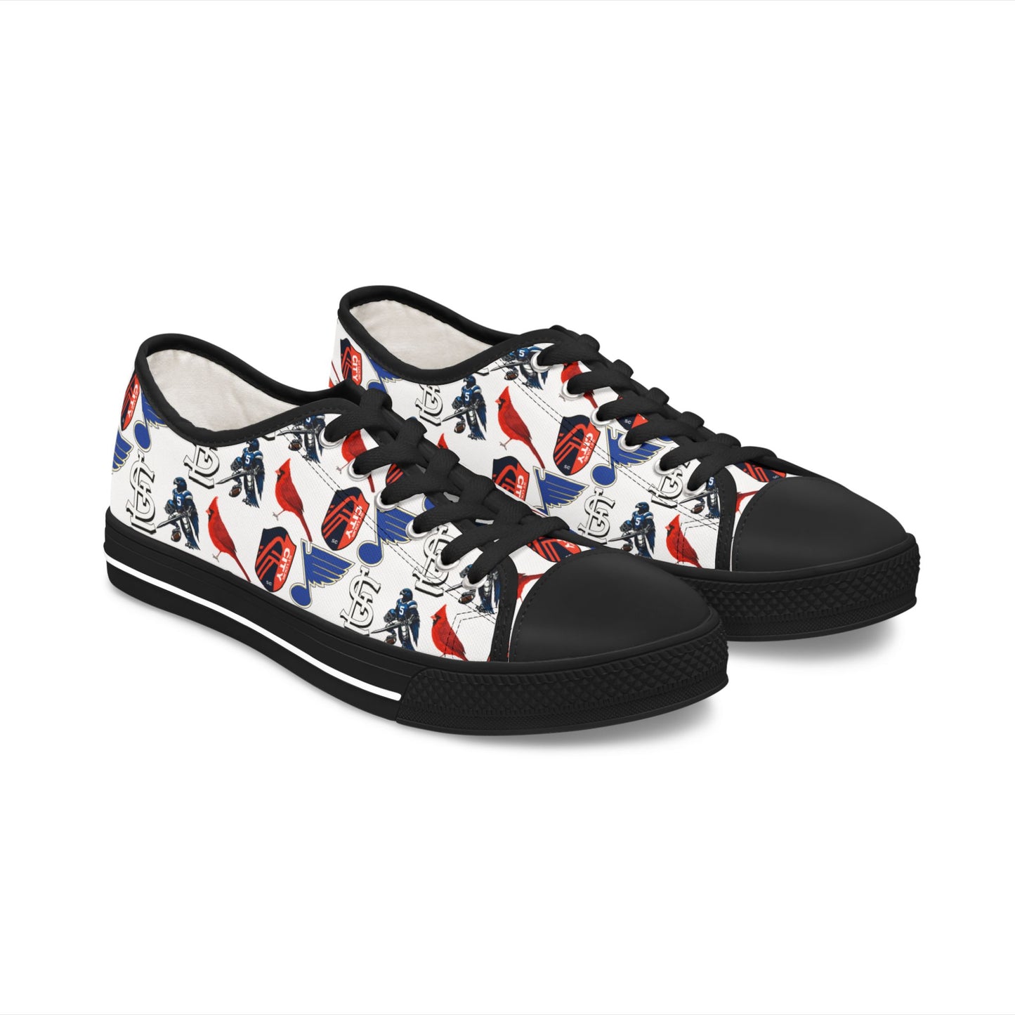 STL Sports Themed Women's Low Top Sneakers Printify