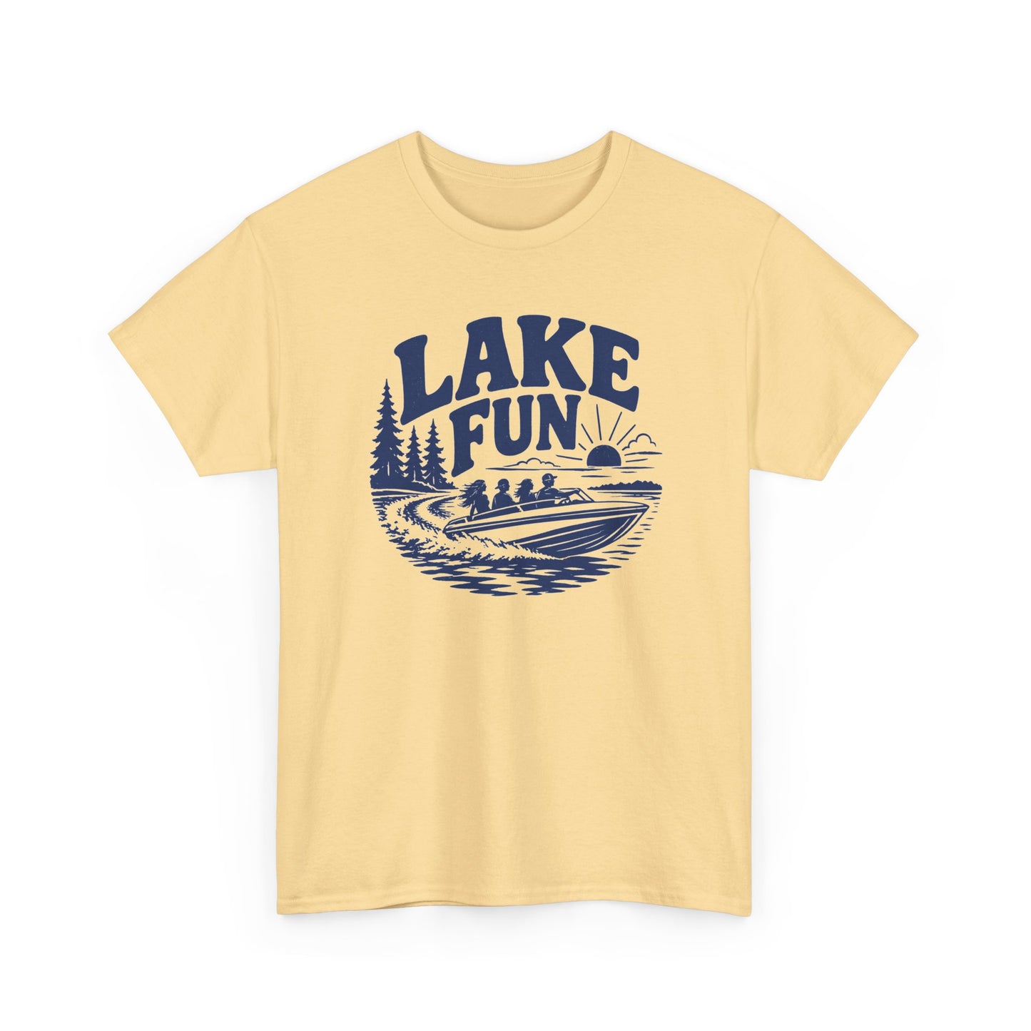 Lake Fun Boat T-Shirt — Vintage Lakeside Summer Tee
