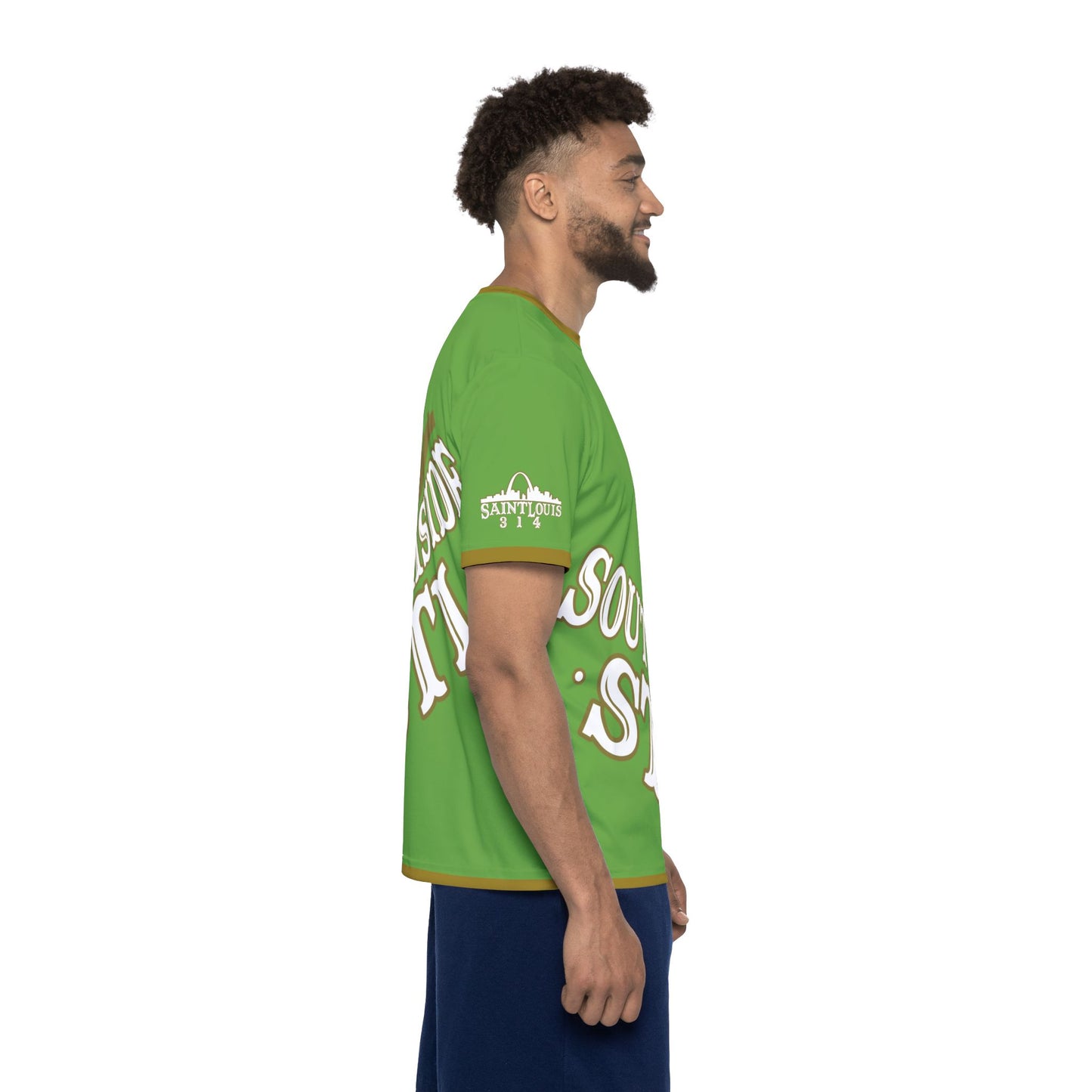 Southside STL All Over Print Sport Jersey(Lime) – Gold Skyline Edition
