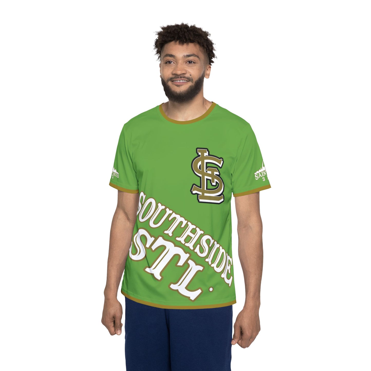 Southside STL All Over Print Sport Jersey(Lime) – Gold Skyline Edition