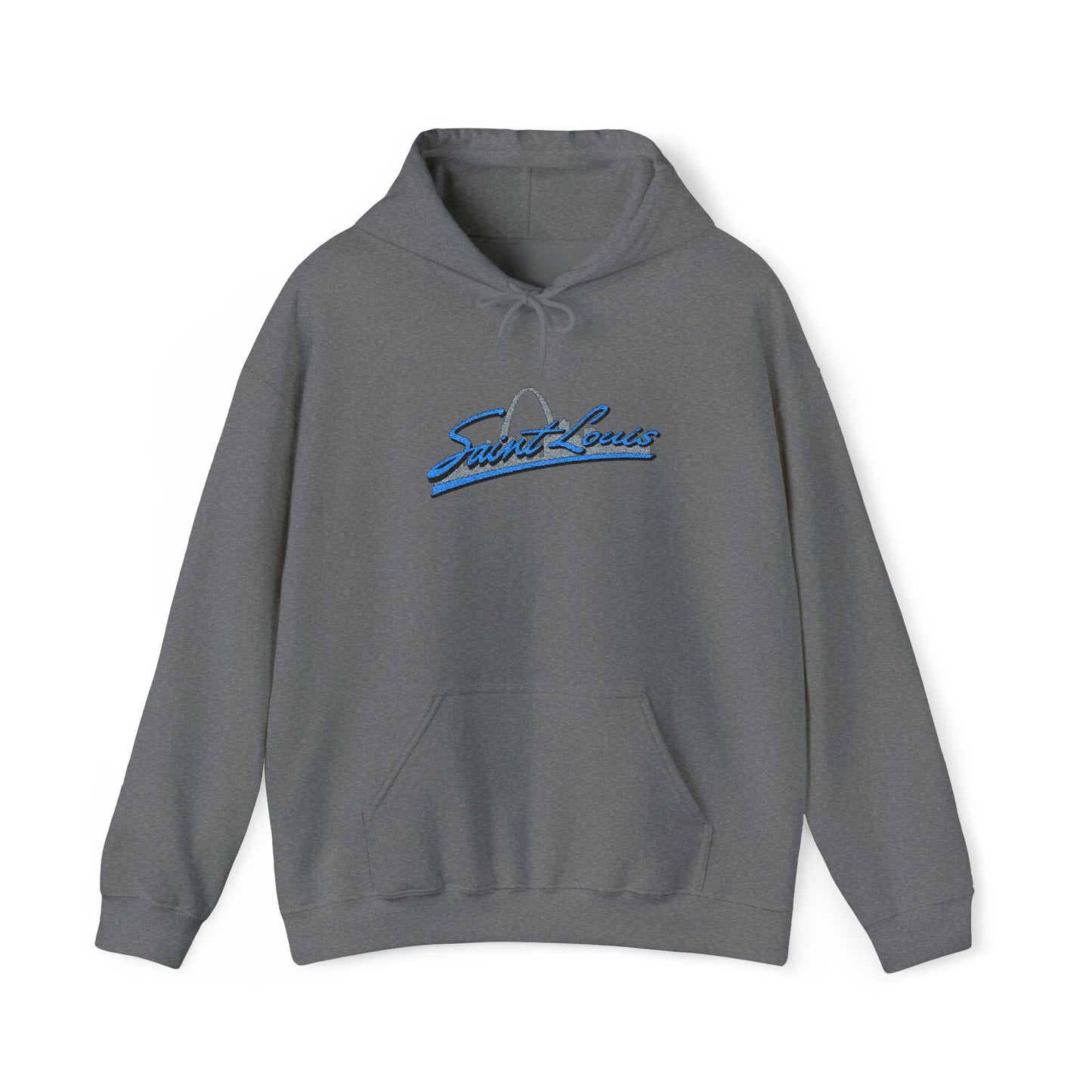 Embroidered Hoodie- Saint Louis Printify