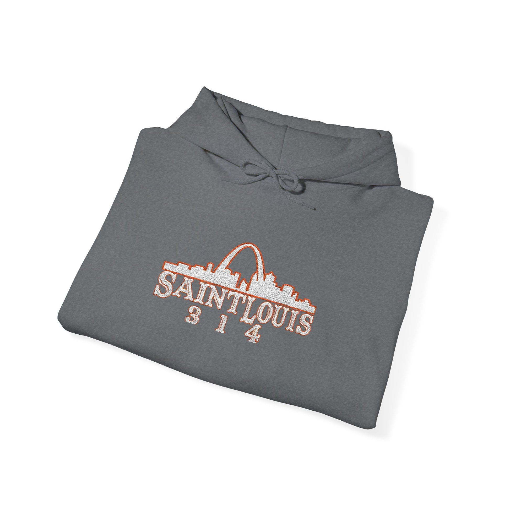 St. Louis Skyline Embroidered Hoodie Printify