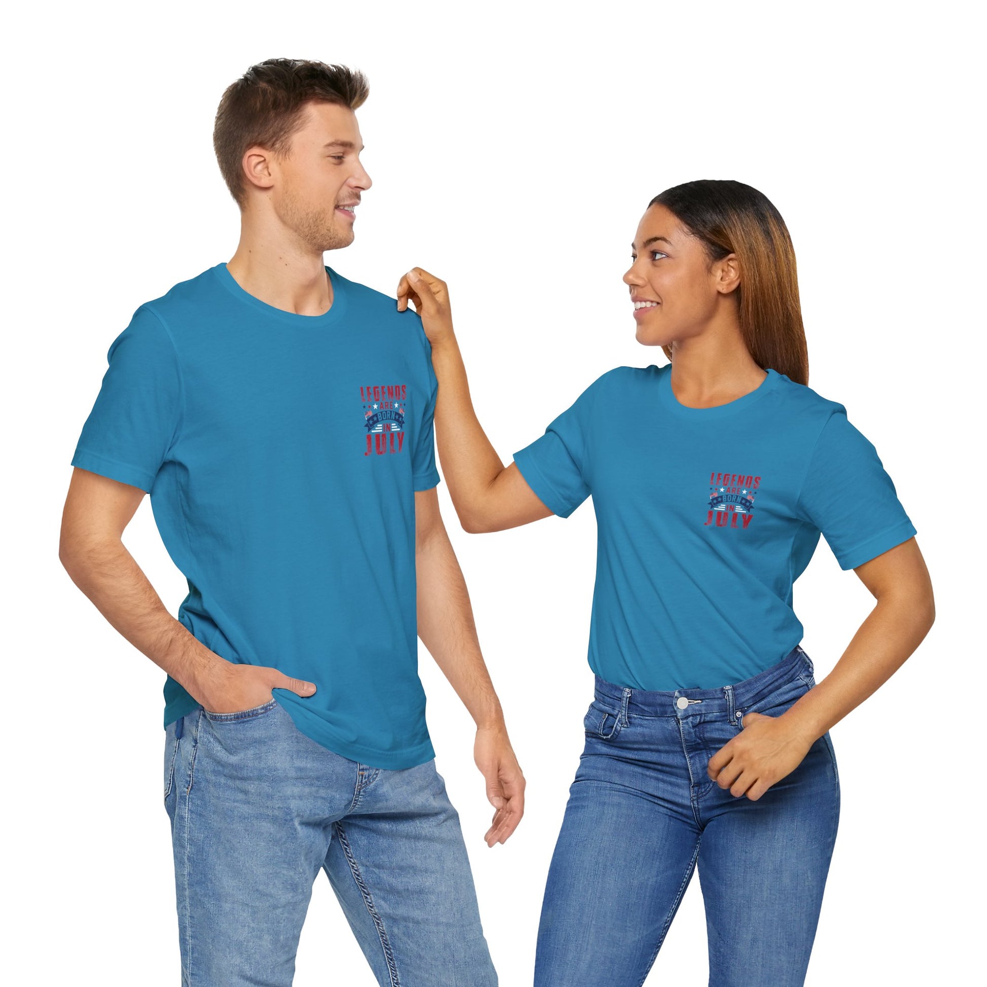 Legends Are Born in July Unisex Jersey Short Sleeve Tee Printify