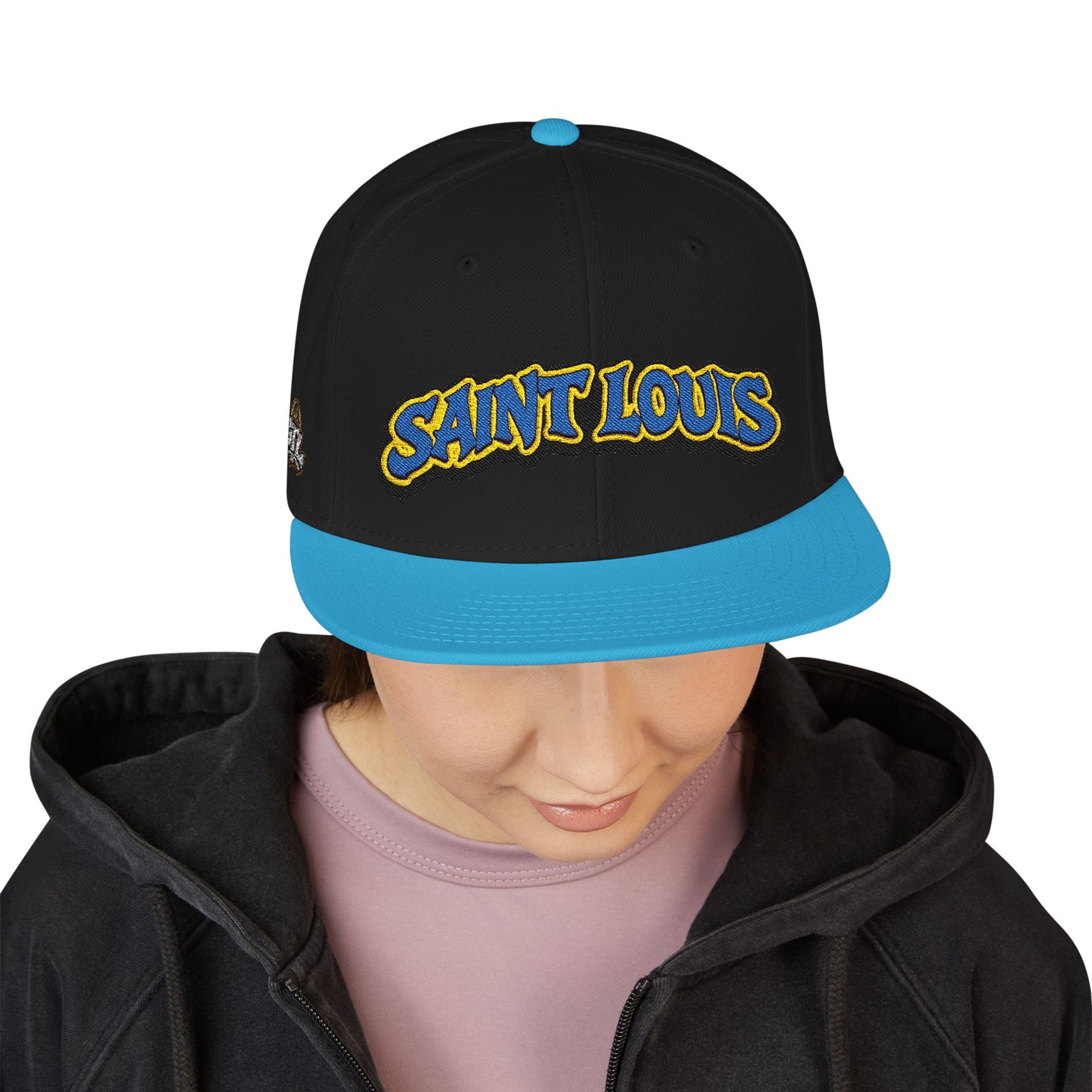 St. Louis Embroidered Snapback Hat — Retro Script Logo Cap