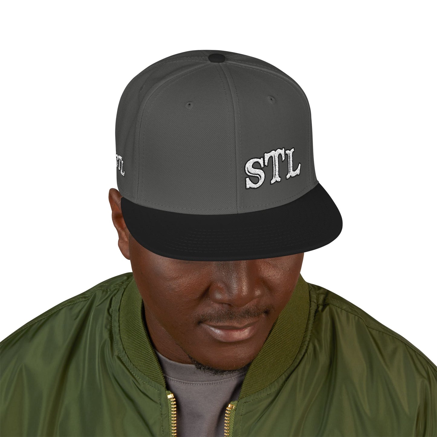 STL Embroidered Snapback Hat-White Lettering