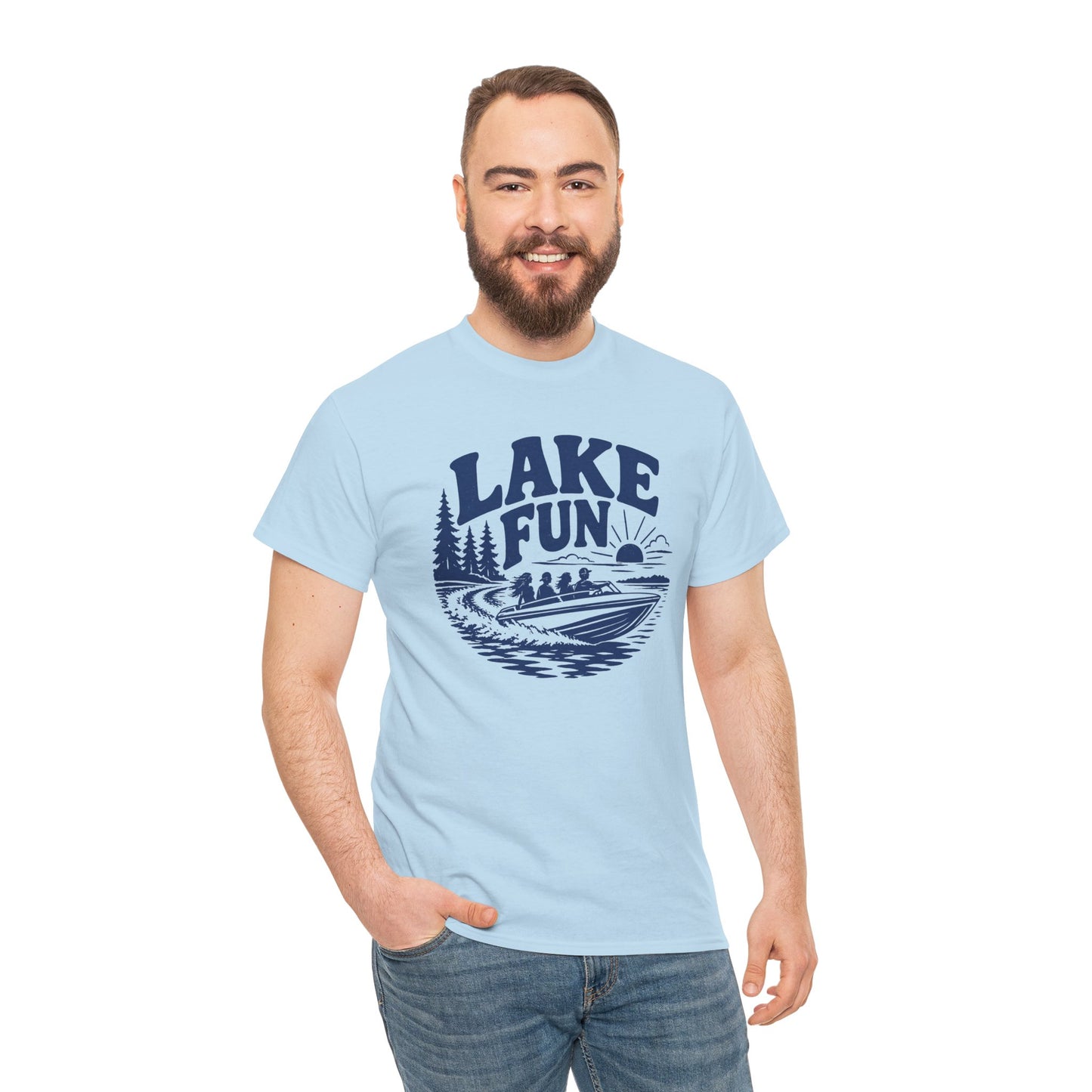 Lake Fun Boat T-Shirt — Vintage Lakeside Summer Tee