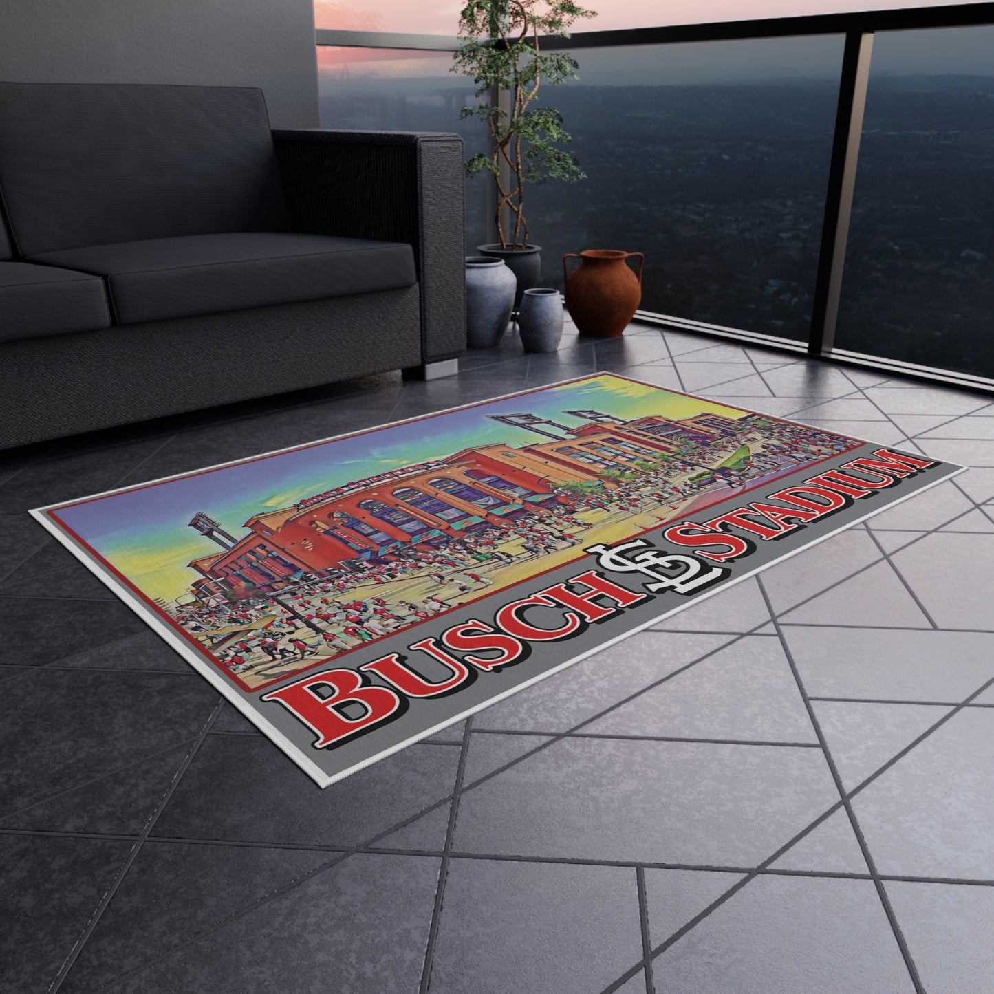 Busch Stadium Outdoor Rug